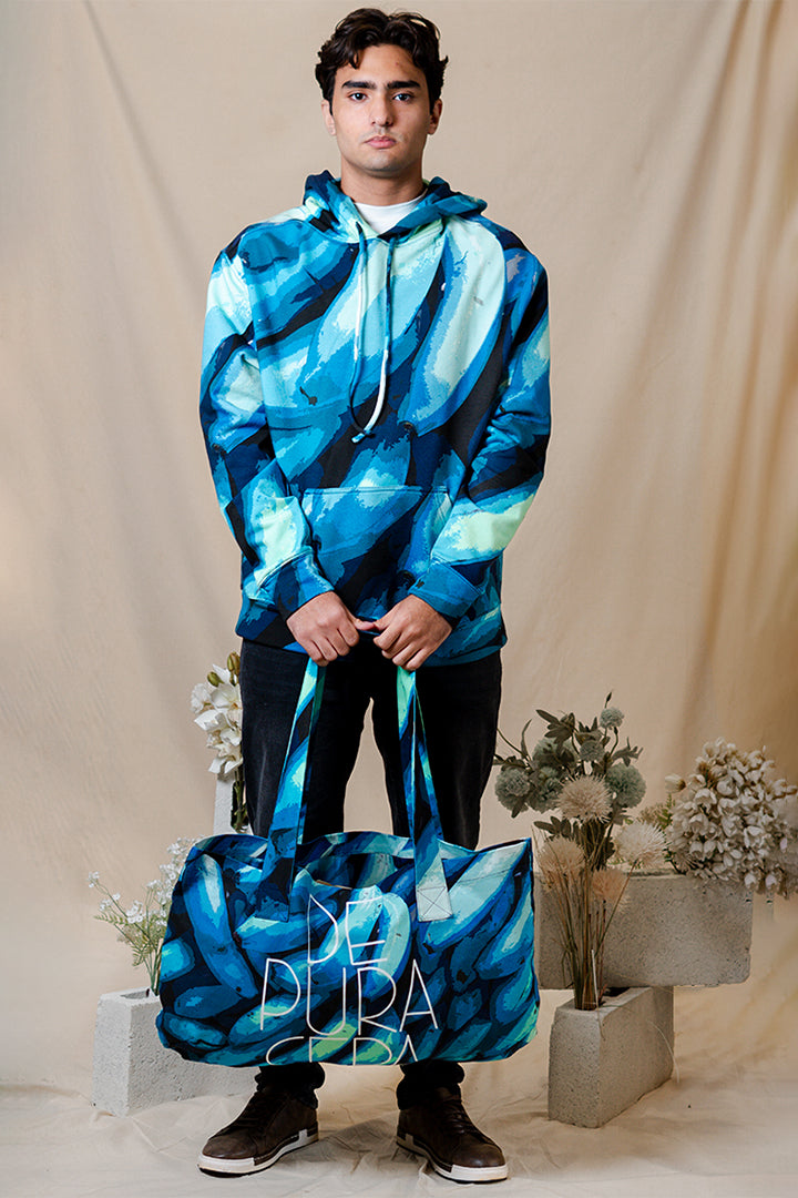 Blue Graphic Platano Hoodie