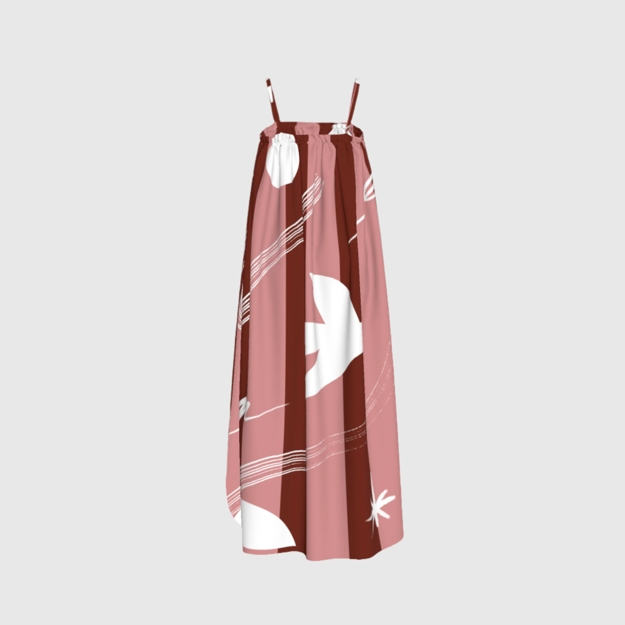 Crimson and Rosy Camisole Dress
