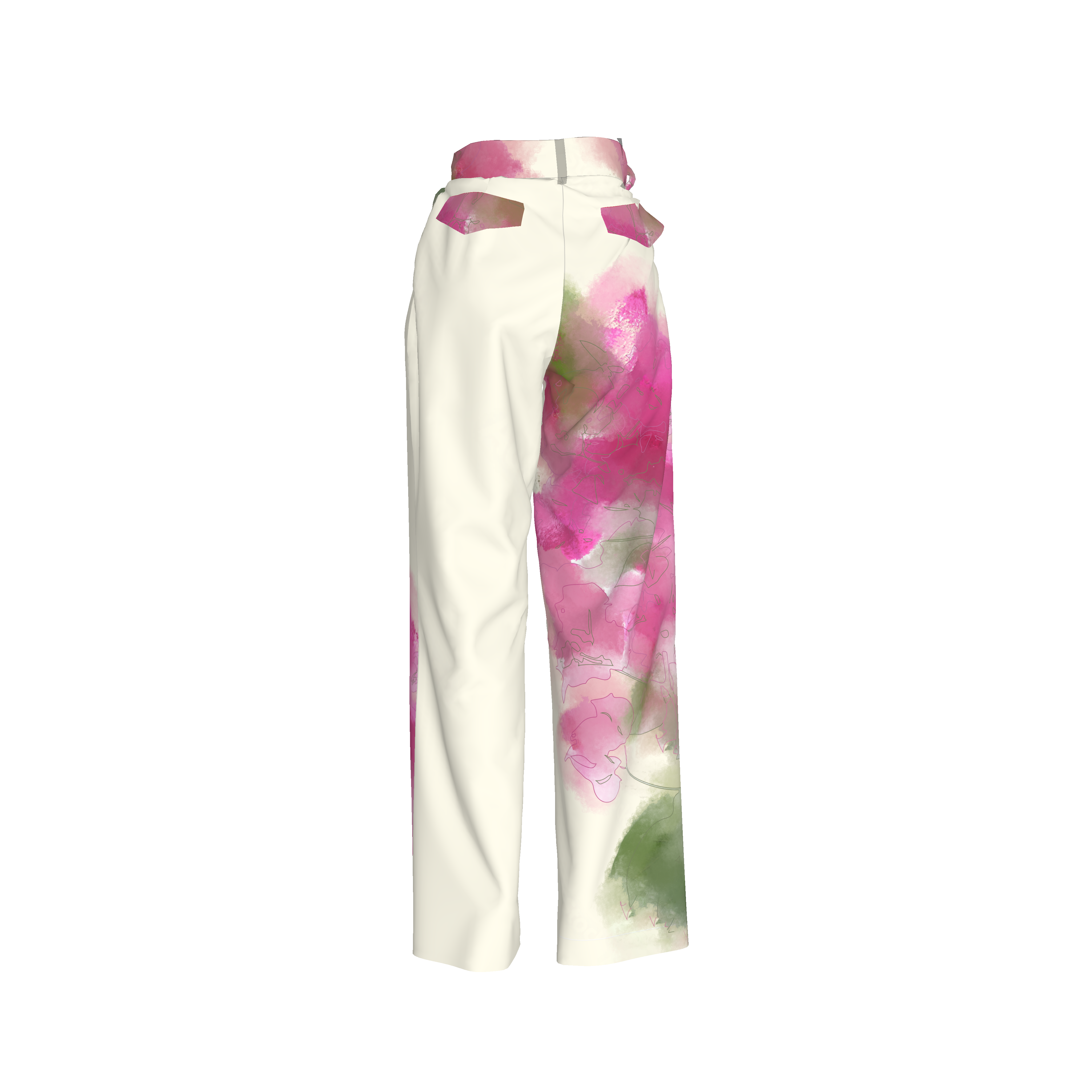 Women's full Leg Pleated pant - trinitaria pant in Cupro Twill