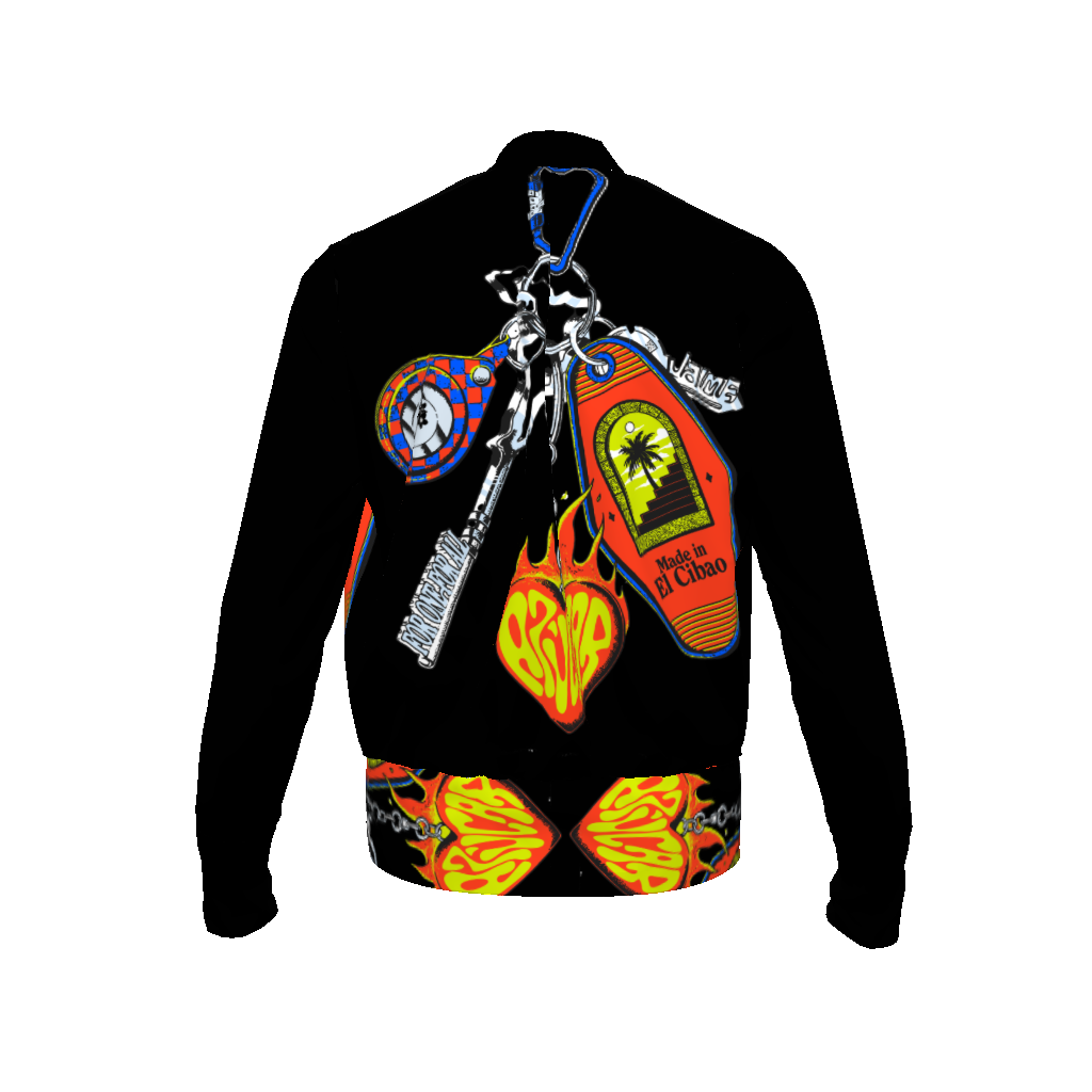 'Llaves del Cibao' Bomber Jacket in Azúcar Azul Oscuro