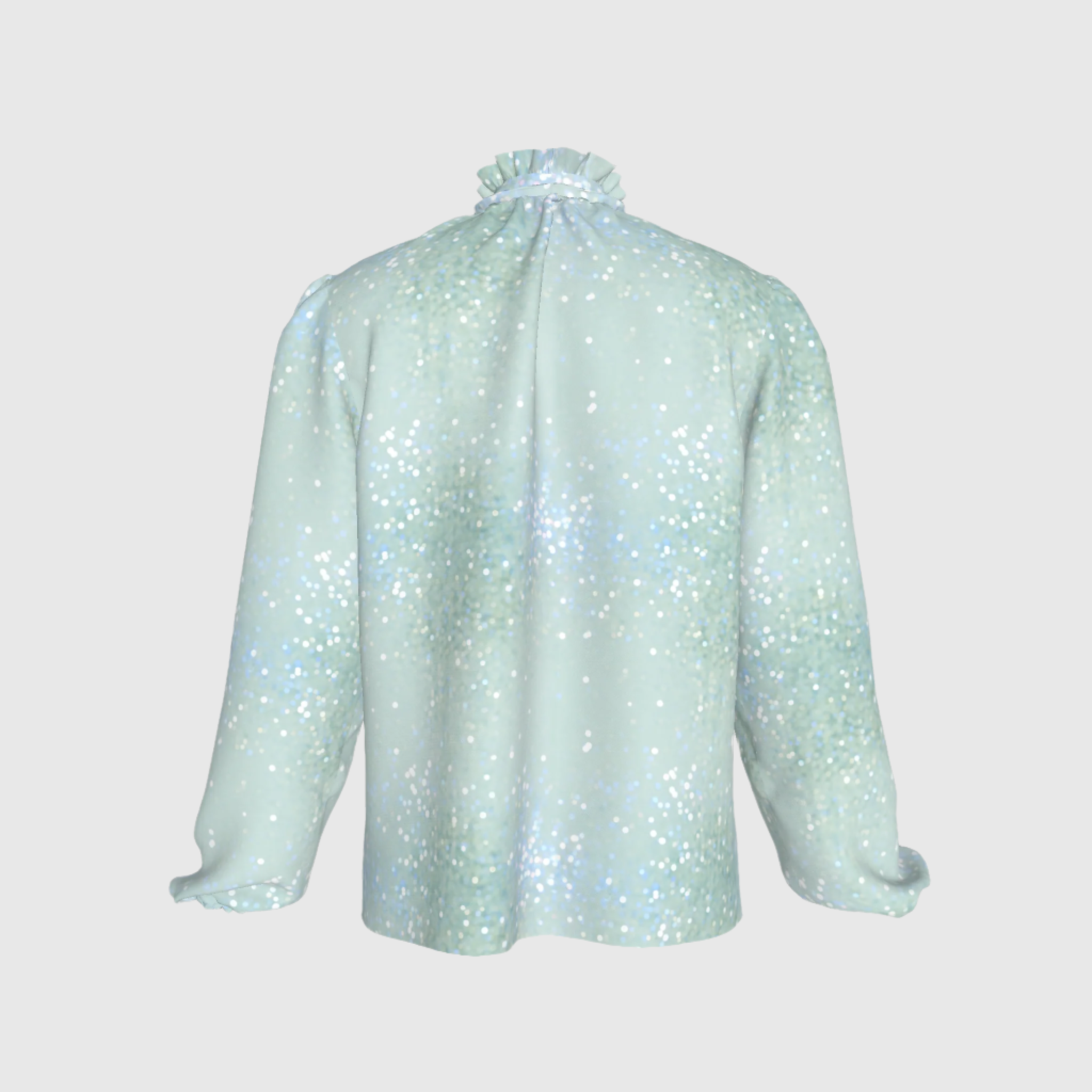 Glitter Aqua Blouse in Light Weight Tencel