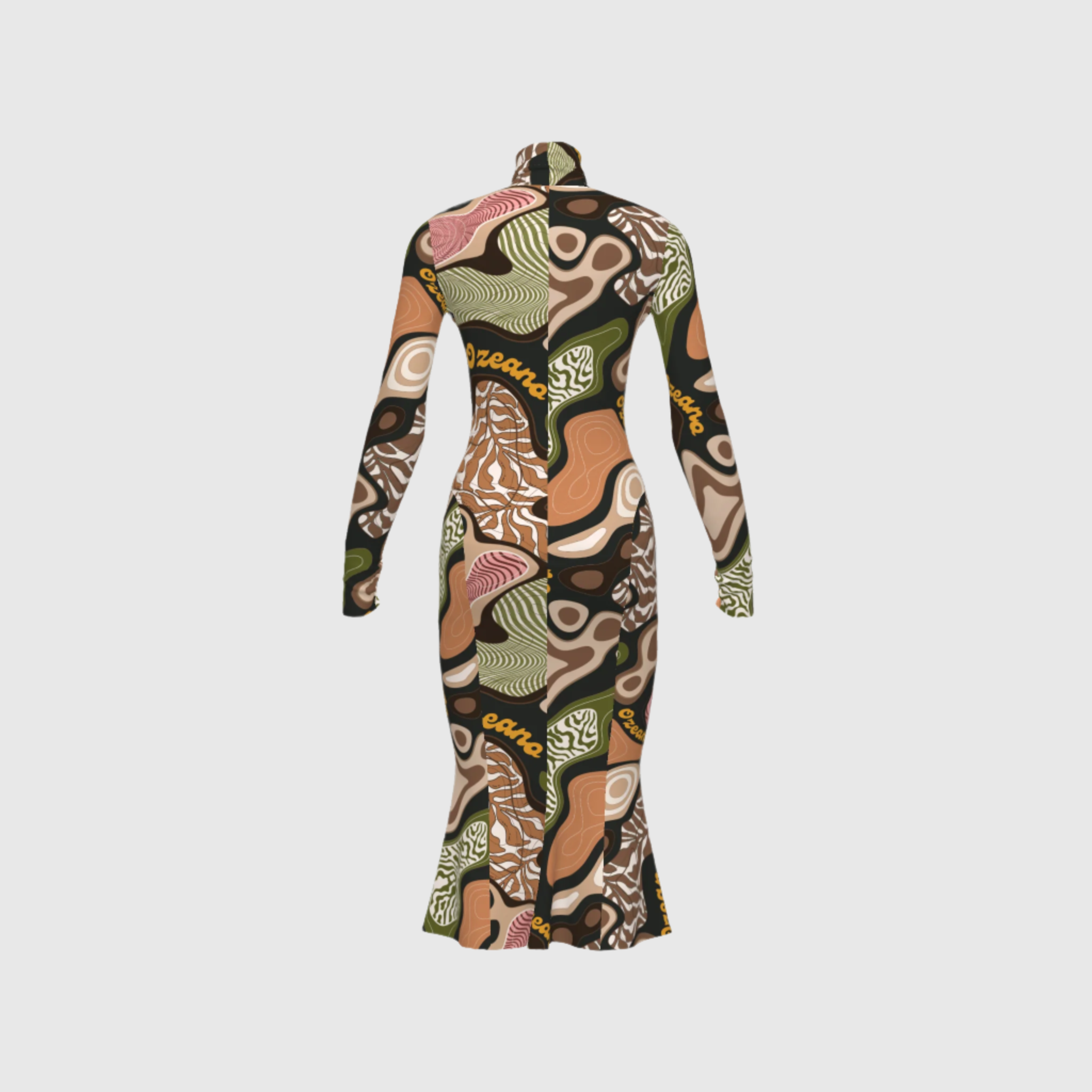 Julia turtleneck dress | Pajilla print