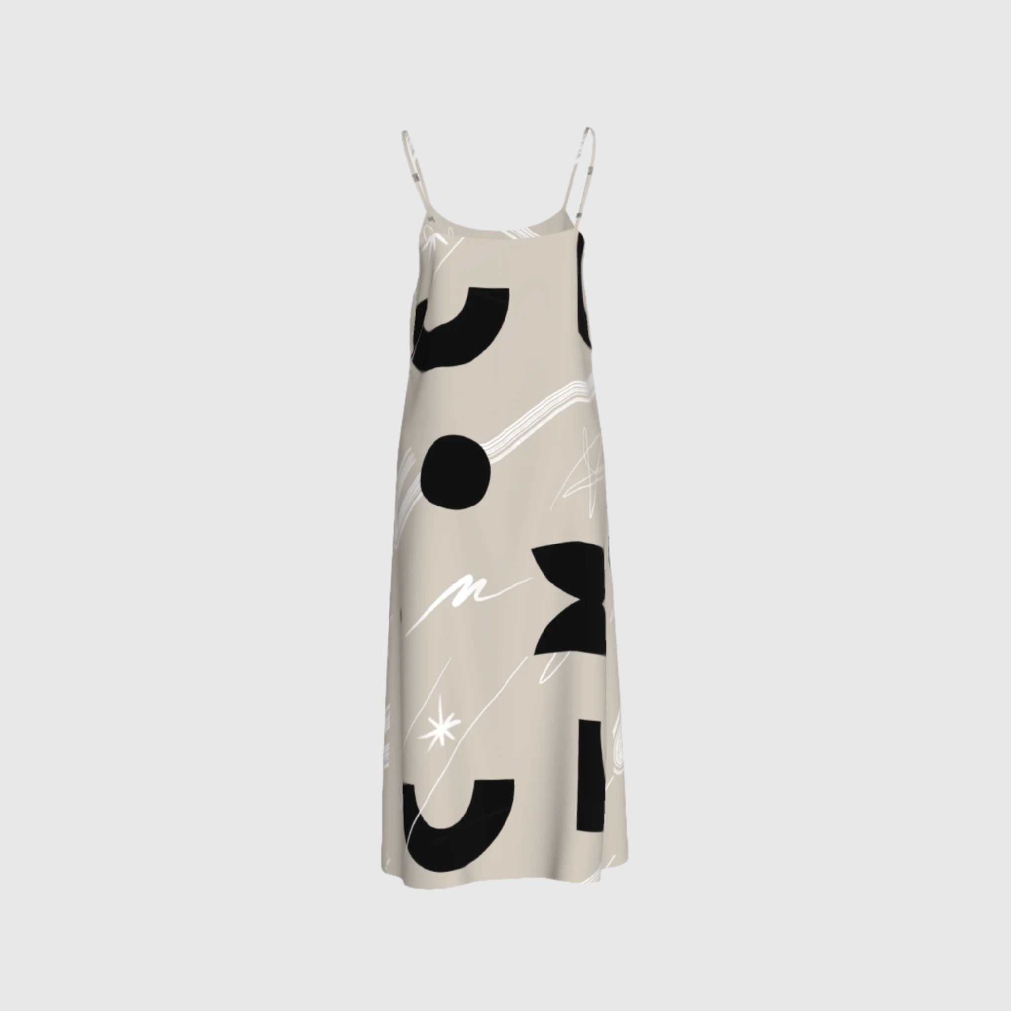 Abstract Slip Dress