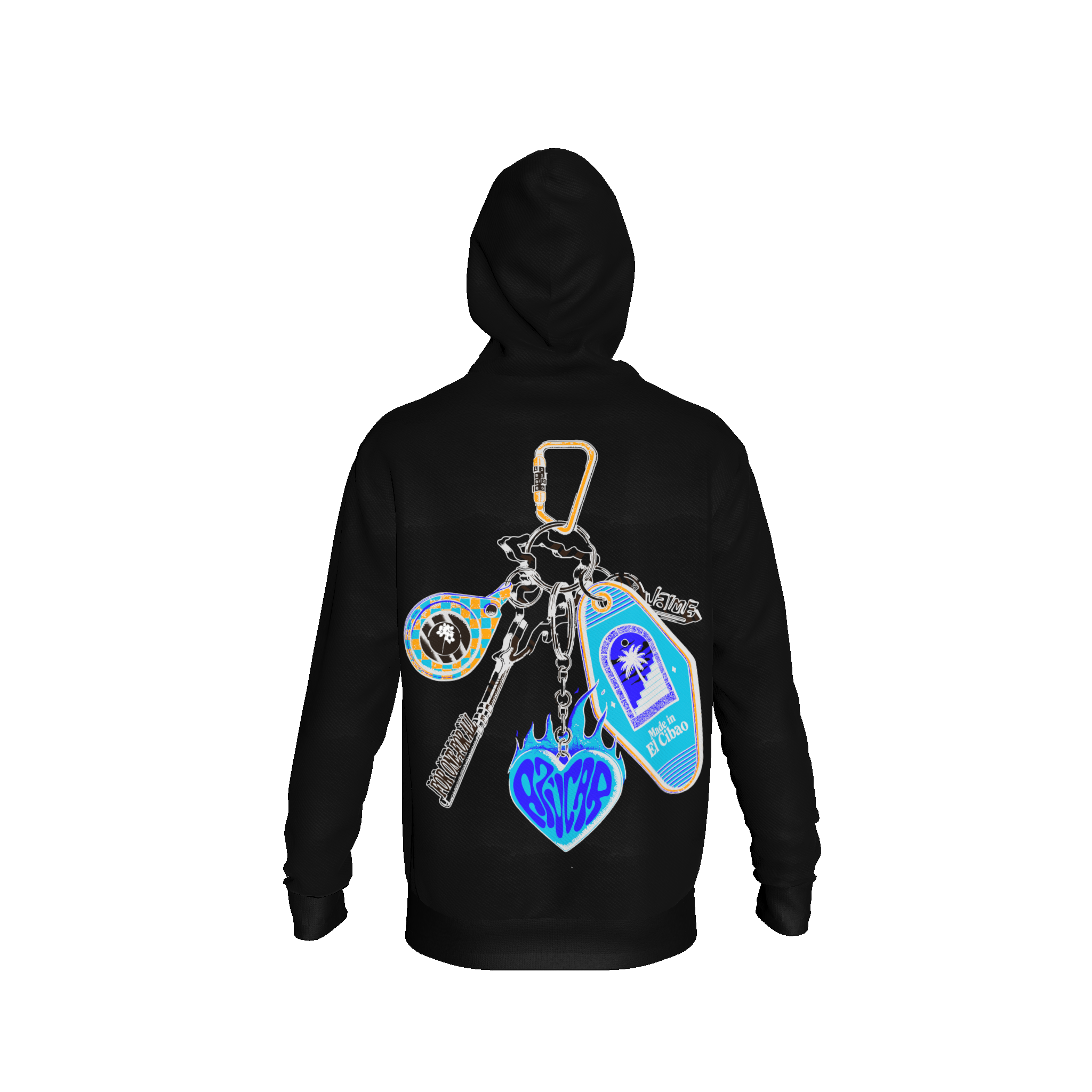 'Llaves del Cibao' Hoodie in Azúcar Azul Oscuro