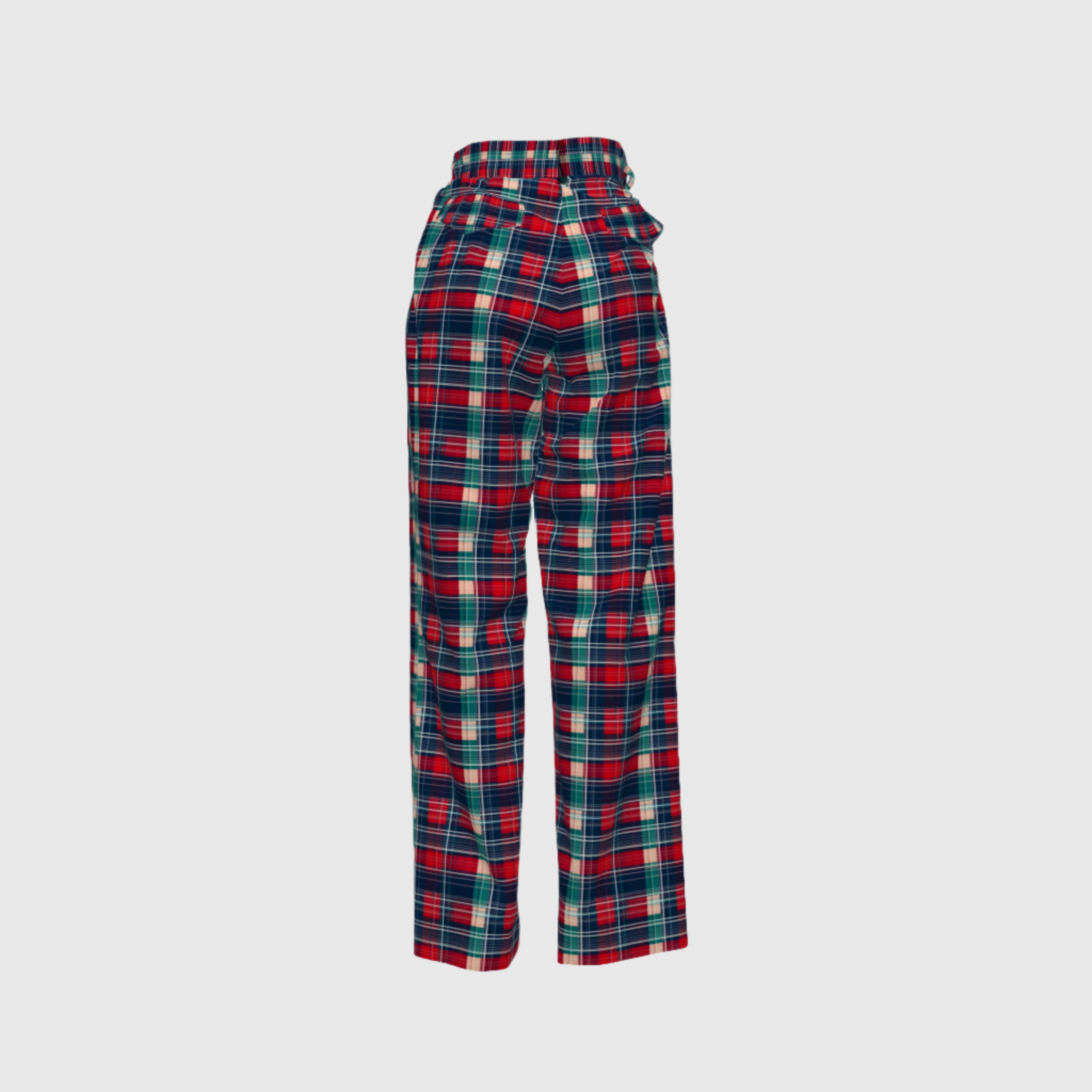 Holiday Plaid Pleated Pant