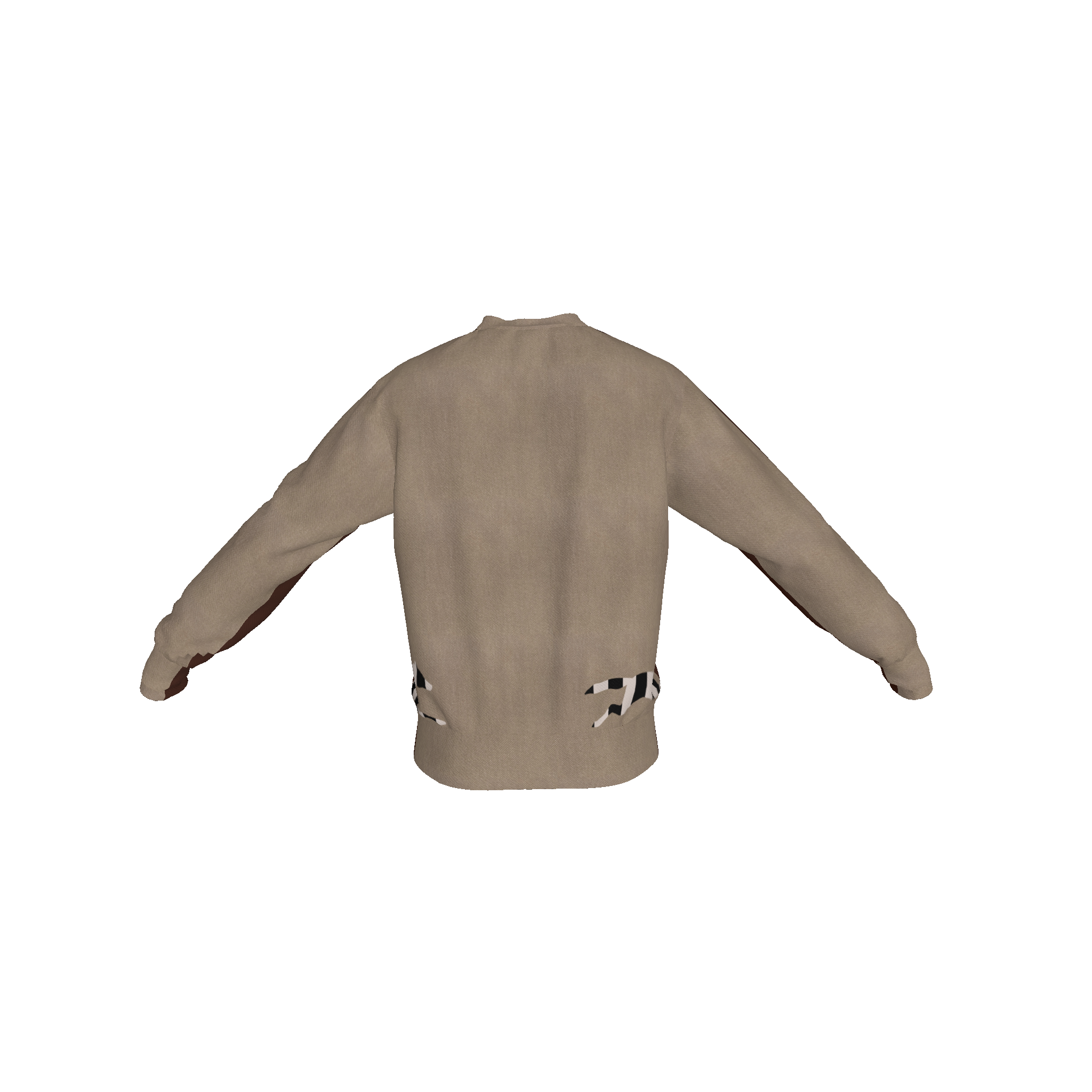 Zebra Cloud Sweater in French Terry (stretchy)