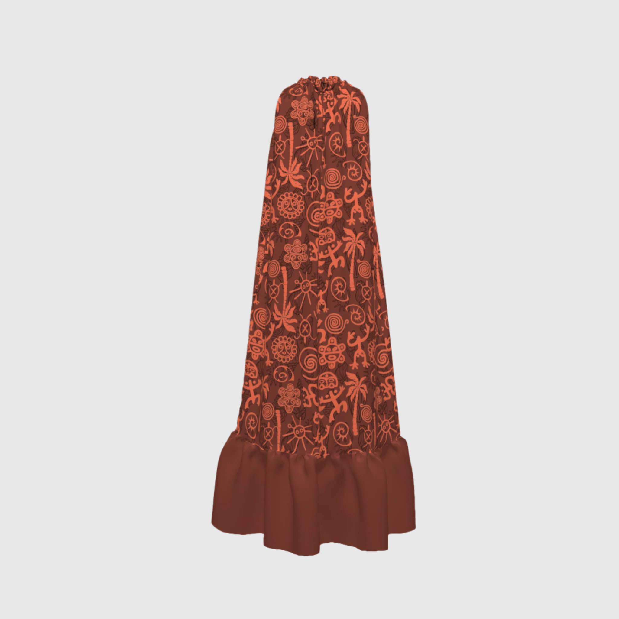 Nautical halter dress | Taino print
