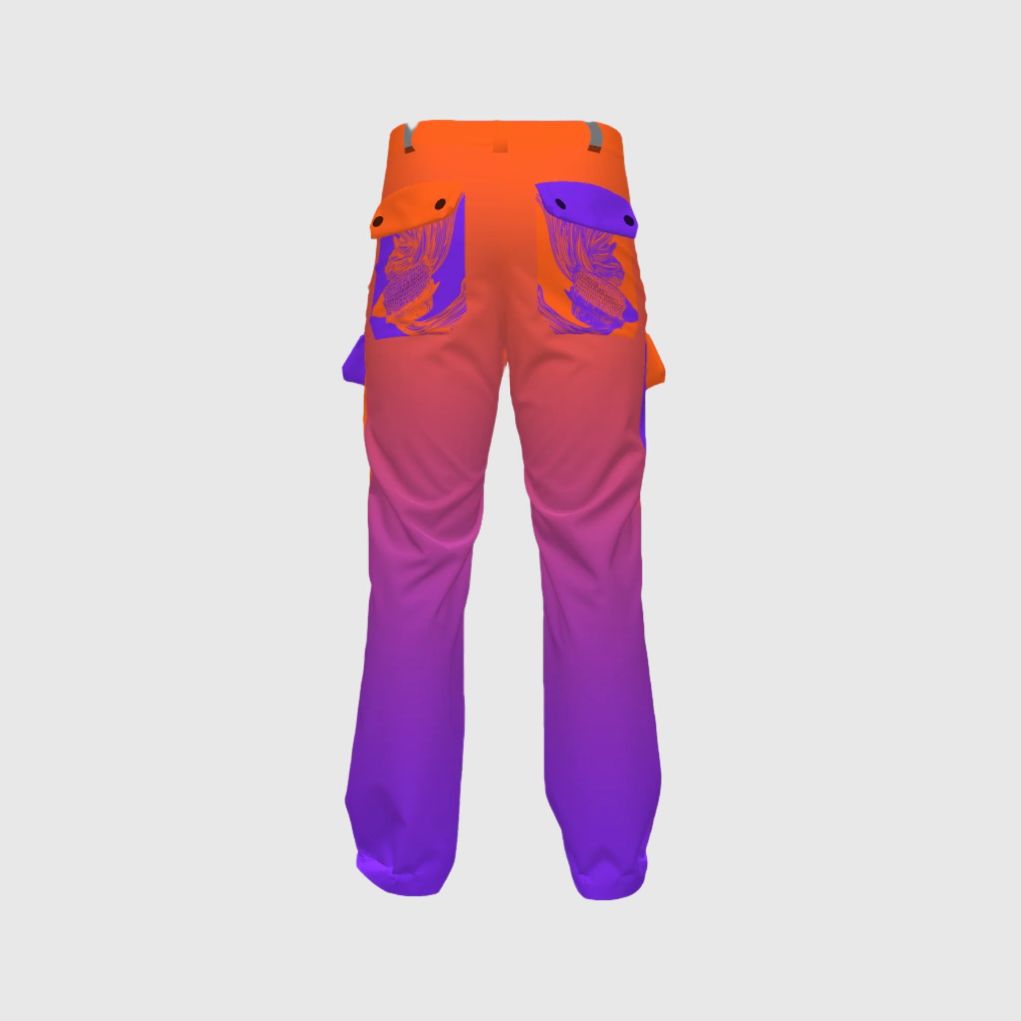 Cargo Pants Betta In Sunset Print
