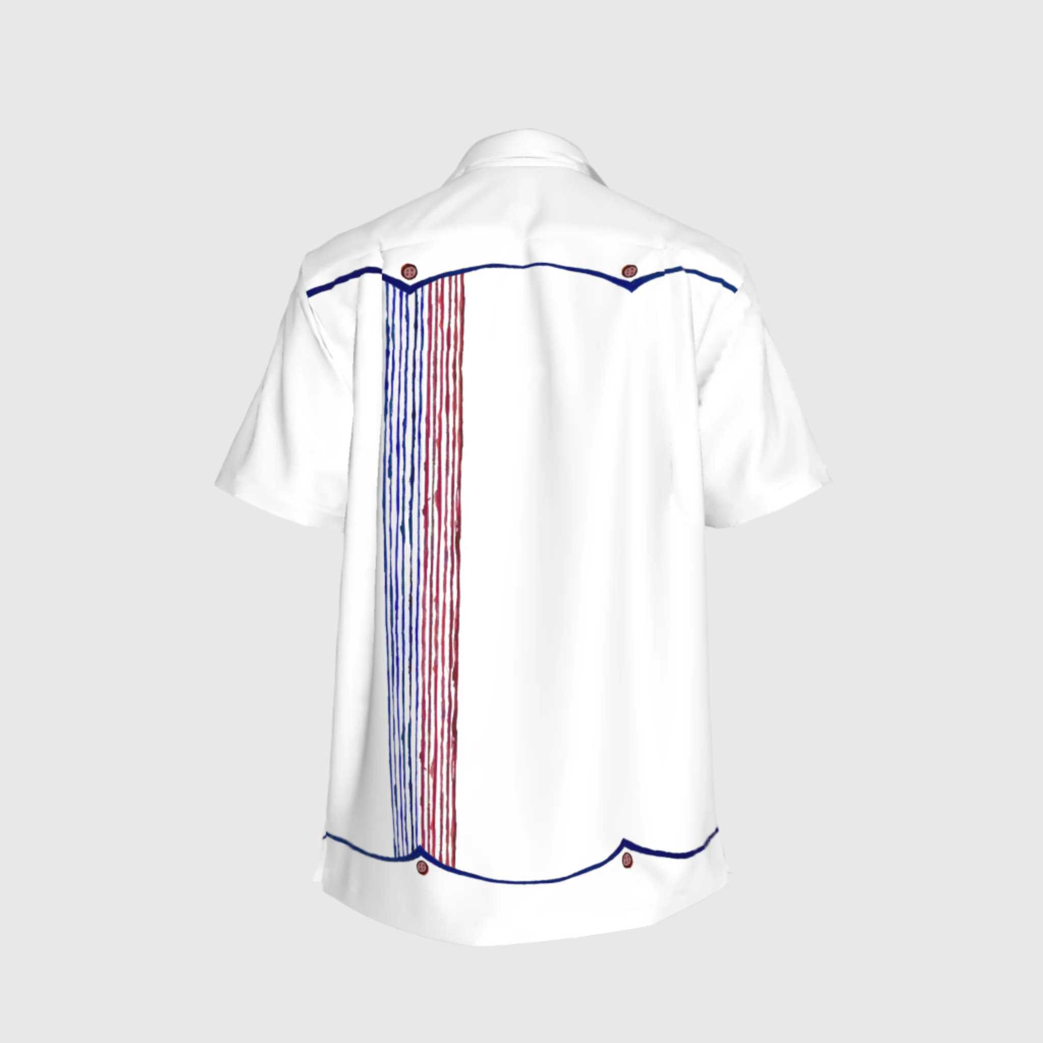 Chacabana Asymmetric Vintage Collar Short Sleeve Shirt