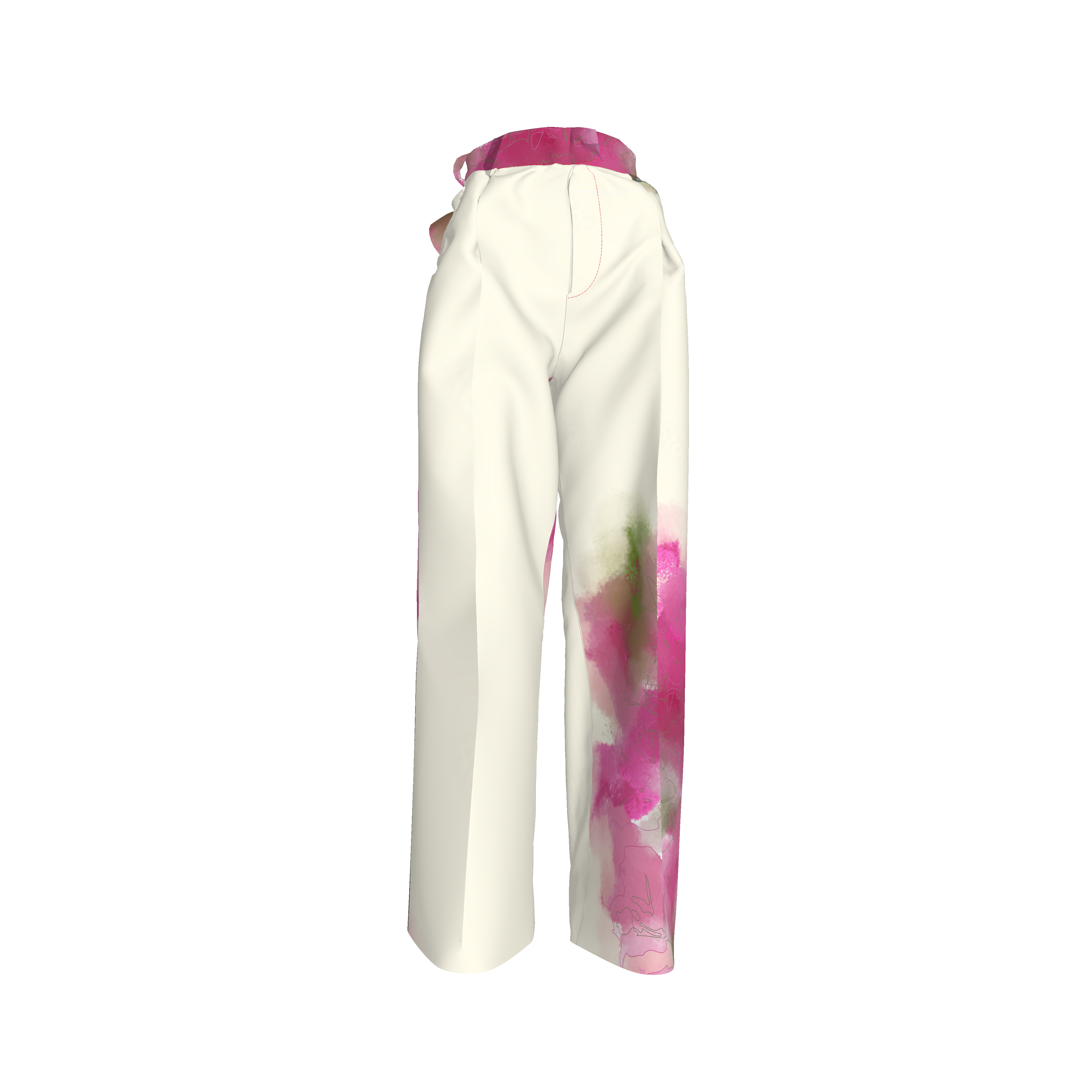 Women's full Leg Pleated pant - trinitaria pant in Cupro Twill