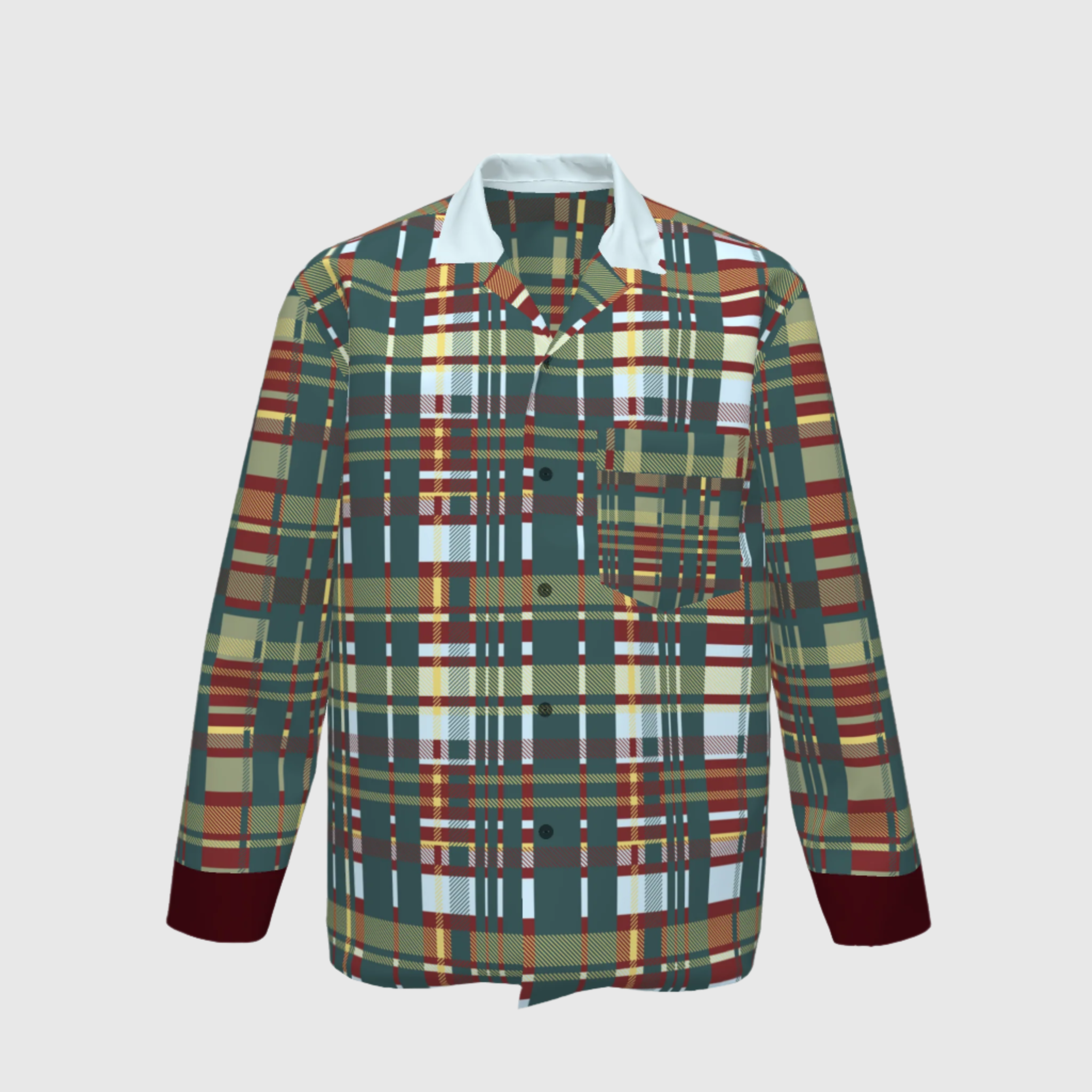 Plaid Mixed Men's PJ Shirt