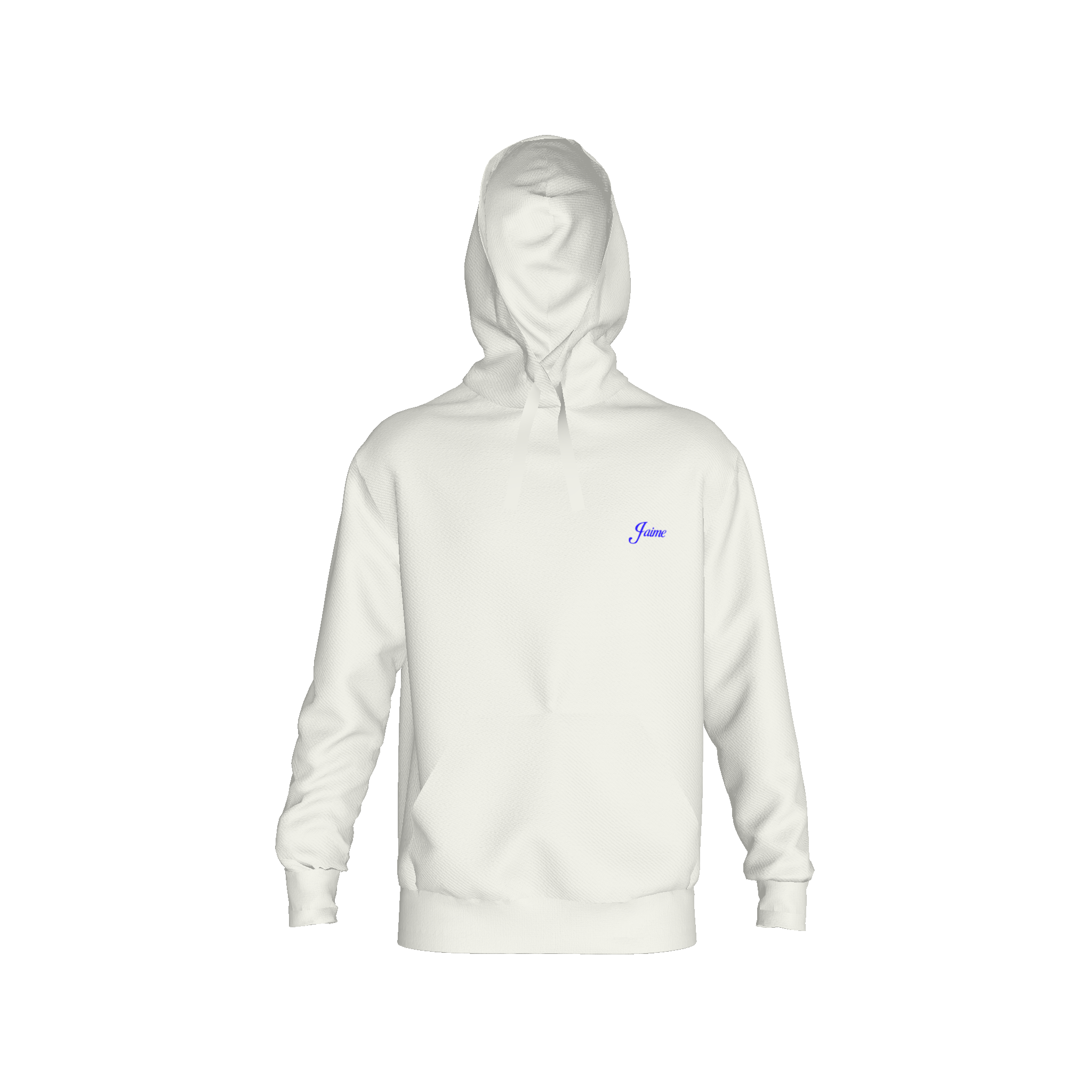 'Llaves del Cibao' Hoodie in Azúcar Azul Blanco