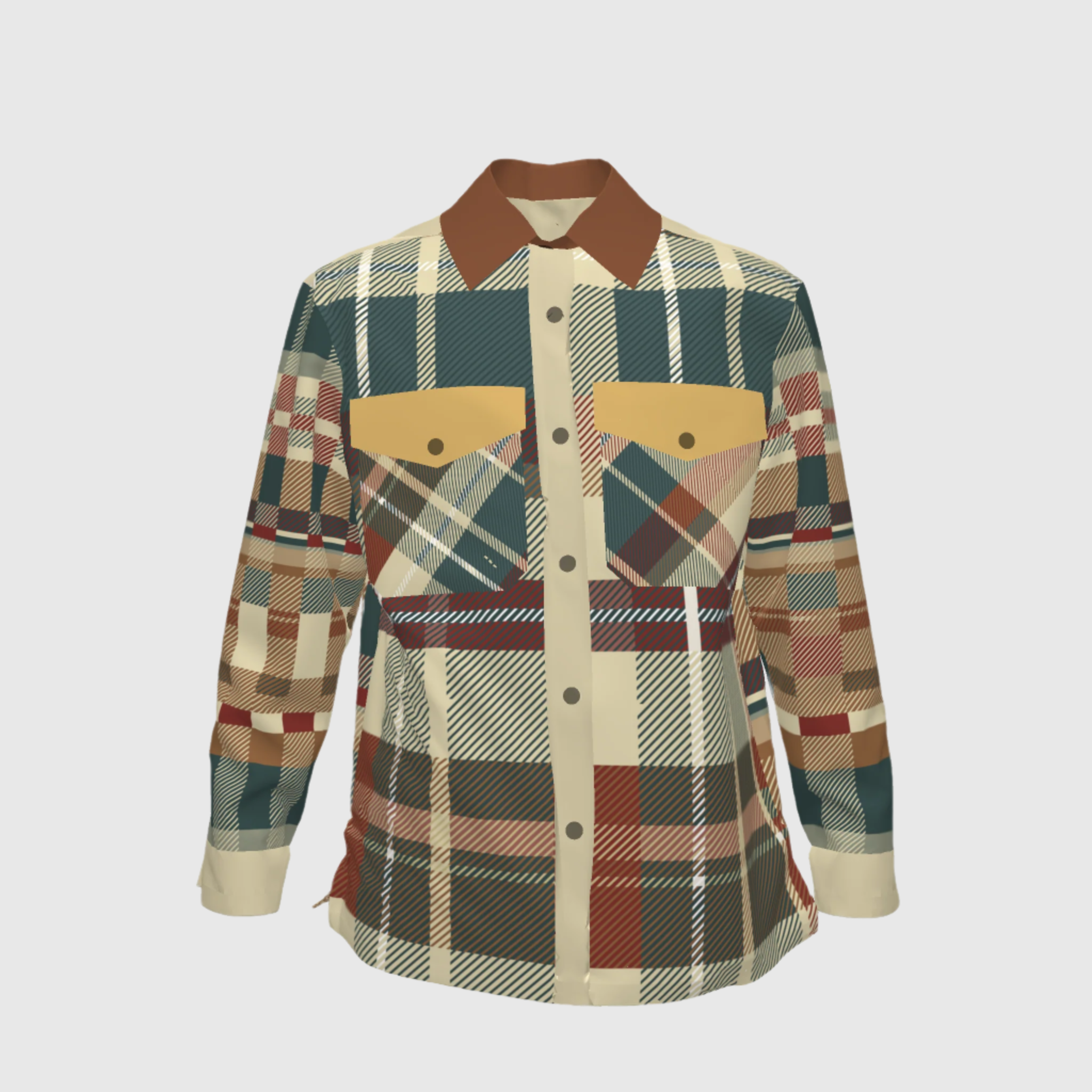 Jibaro Urbano Shirt Jacket - Holiday Shirt Jacket in Stretch Organic Classic Cotton Twill