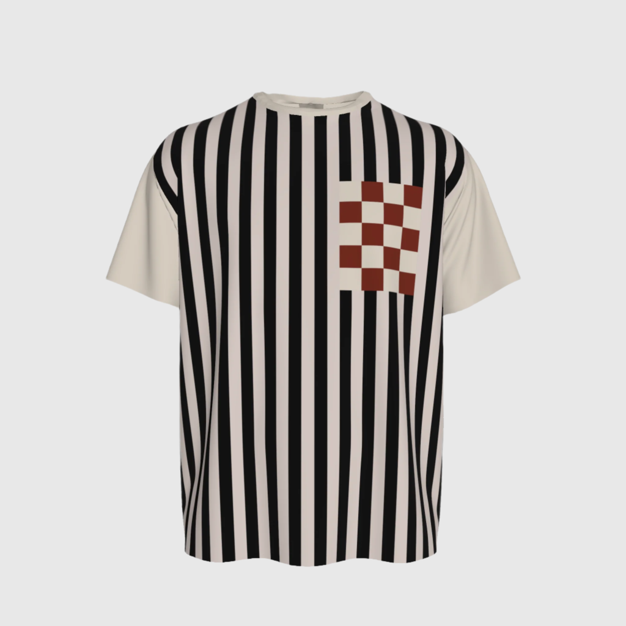 Relaxed Crew Neck Stripes Tee
