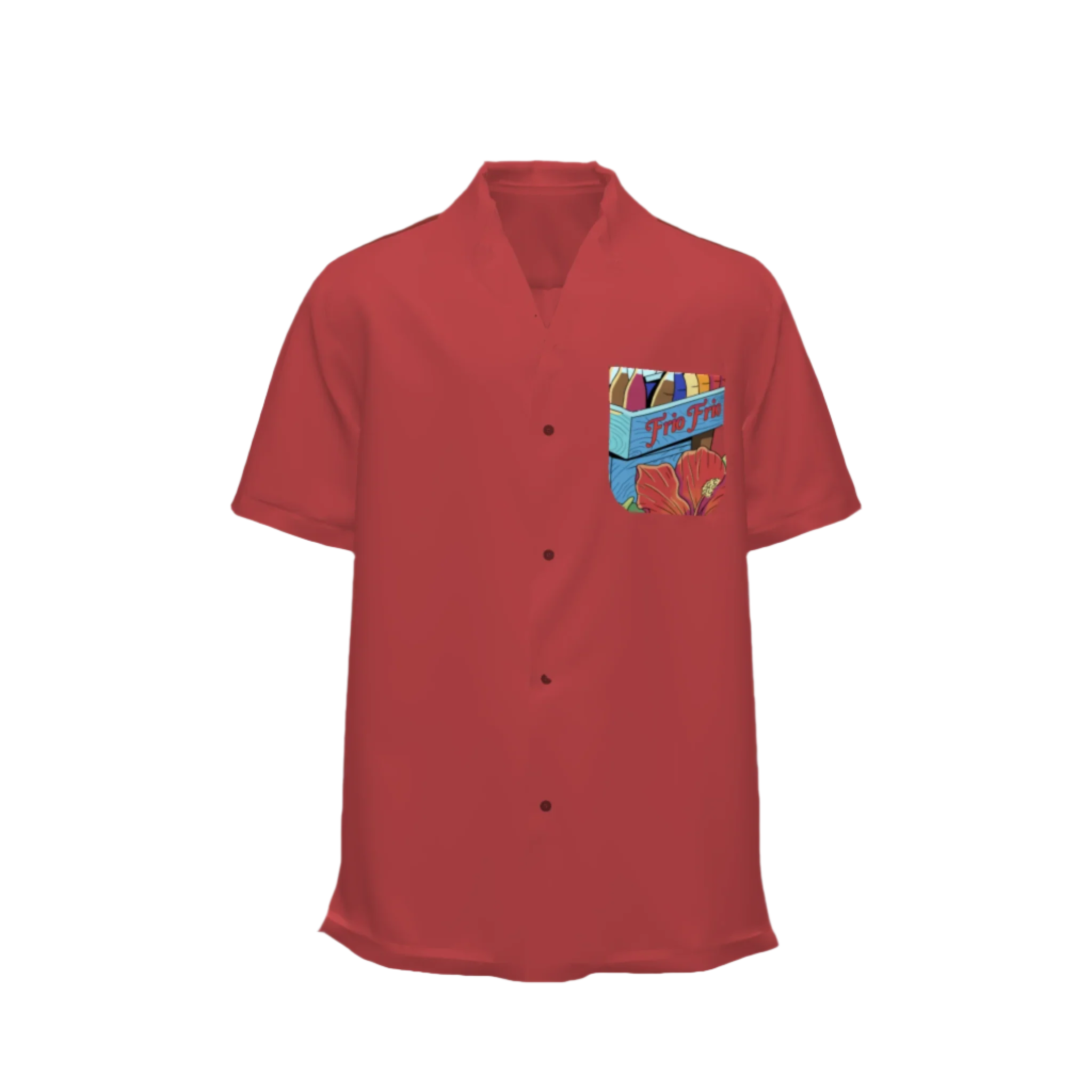 Bowling Shirt - Jibaro Urbano - Frambuesa frio frio2 in Silk Cotton