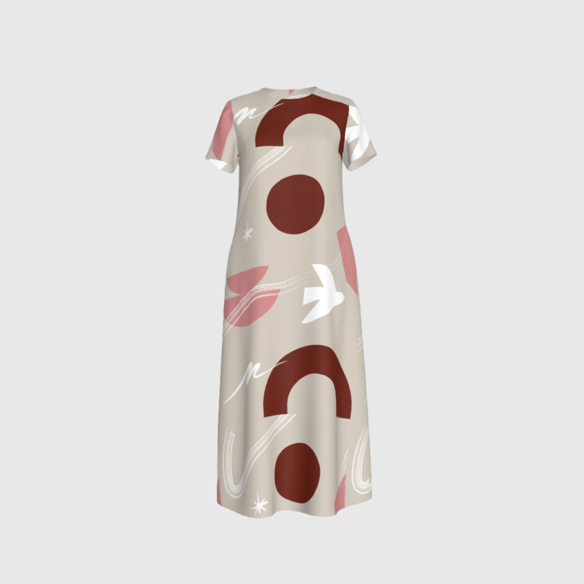 Funky Pattern A Line Dress