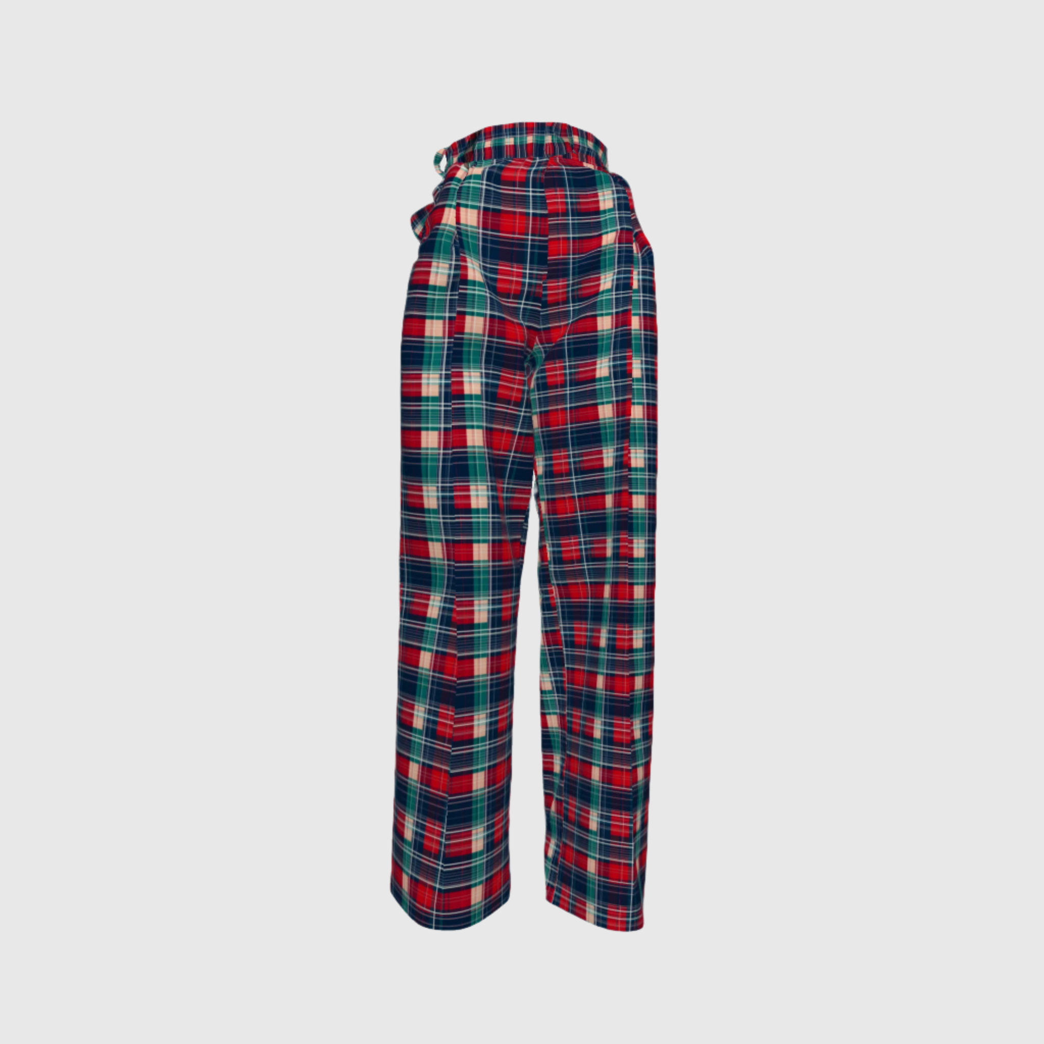 Holiday Plaid Pleated Pant