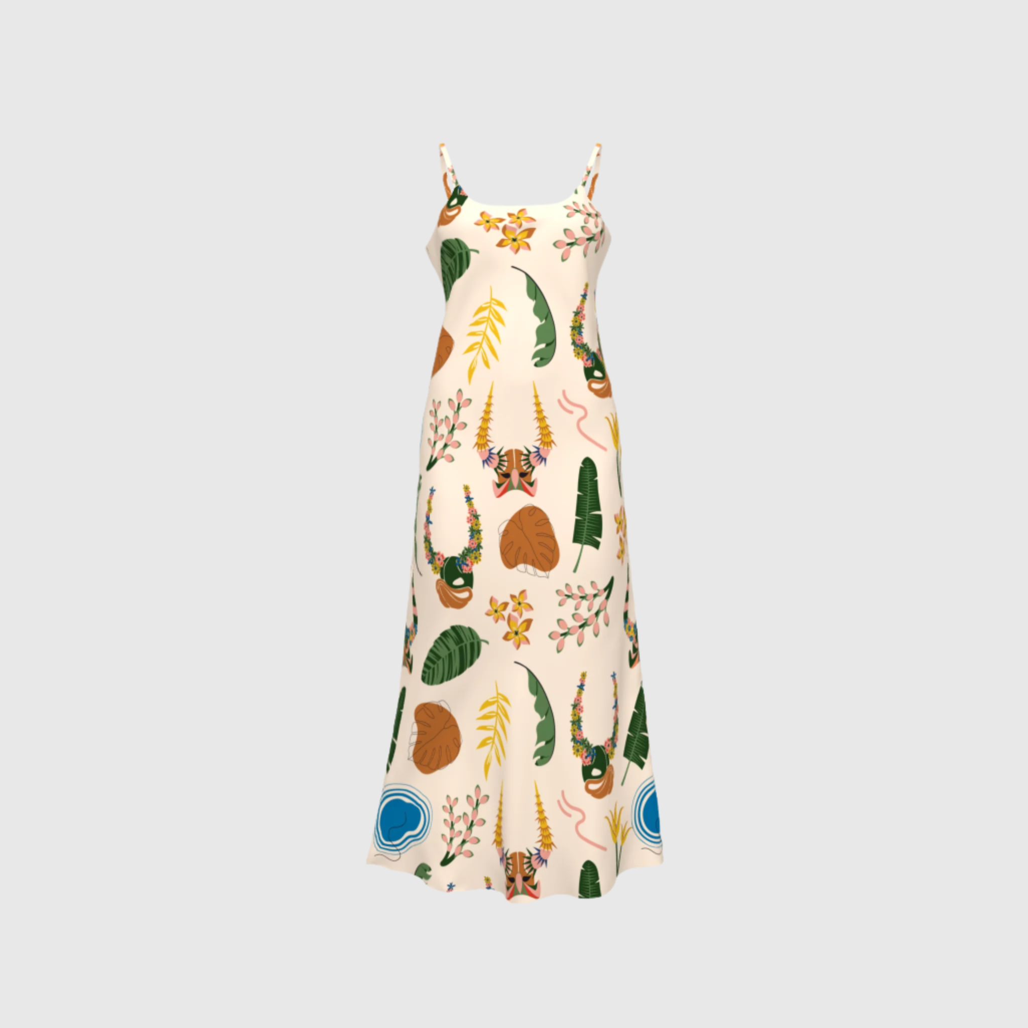Olivia Slip dress | Carnaval print