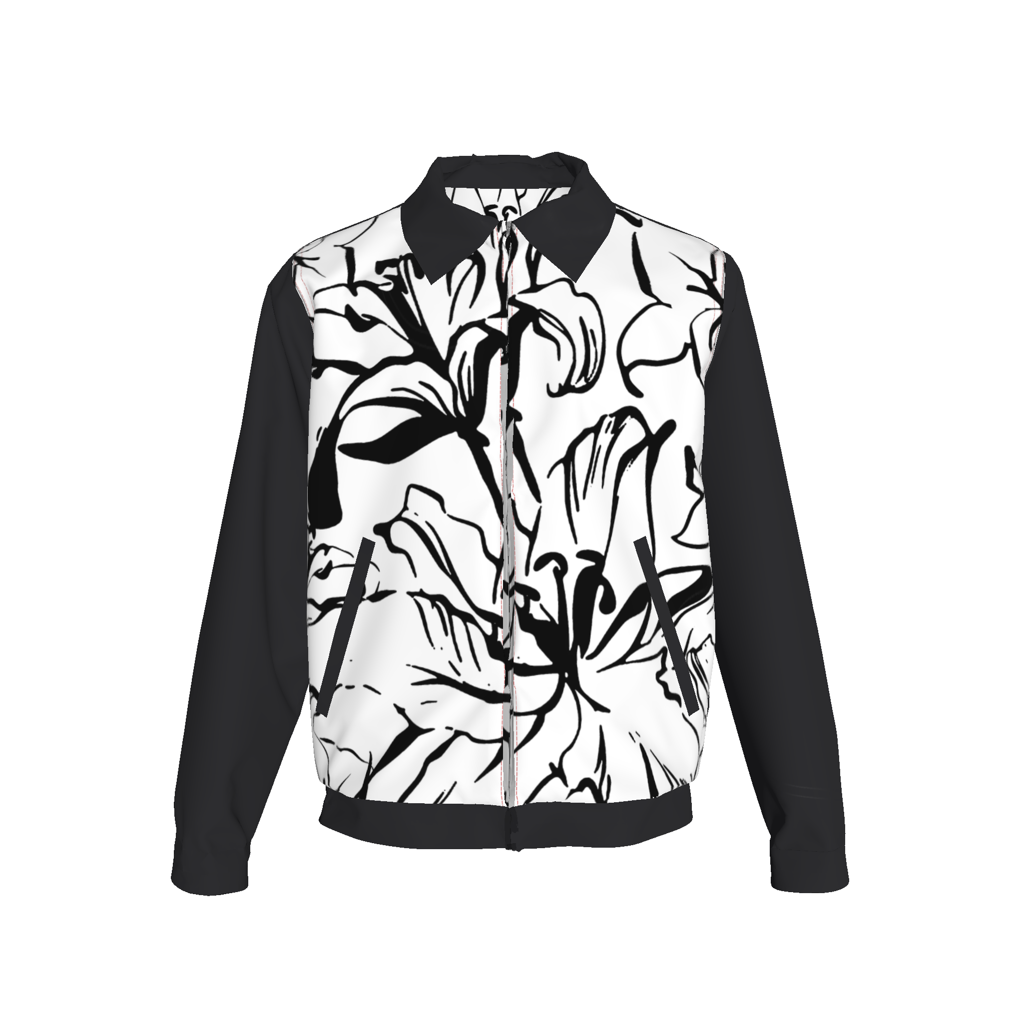 'Bayahibe Rose' in Black Beauty Unlined Jacket