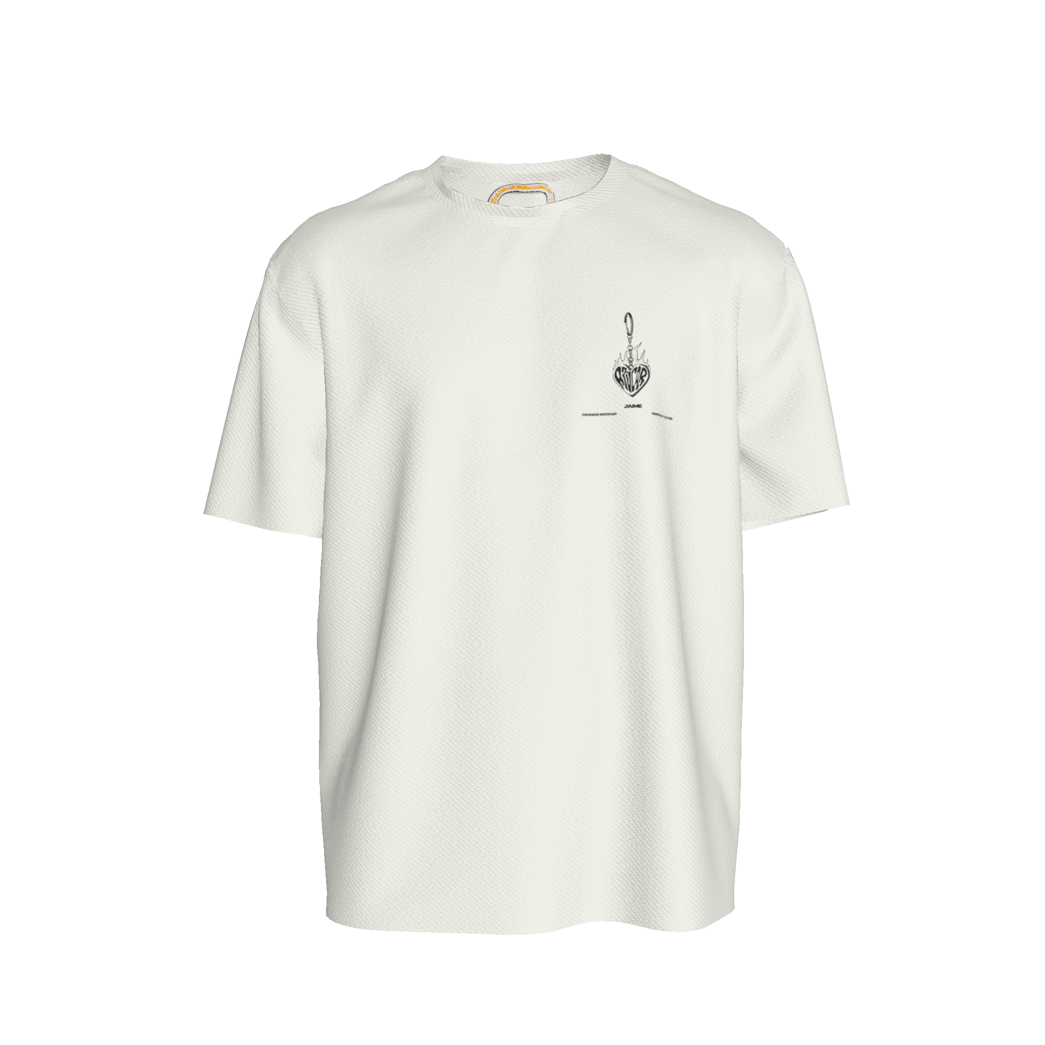 'Llaves del Cibao' Boxy T-shirt in Azúcar Azul Blanco