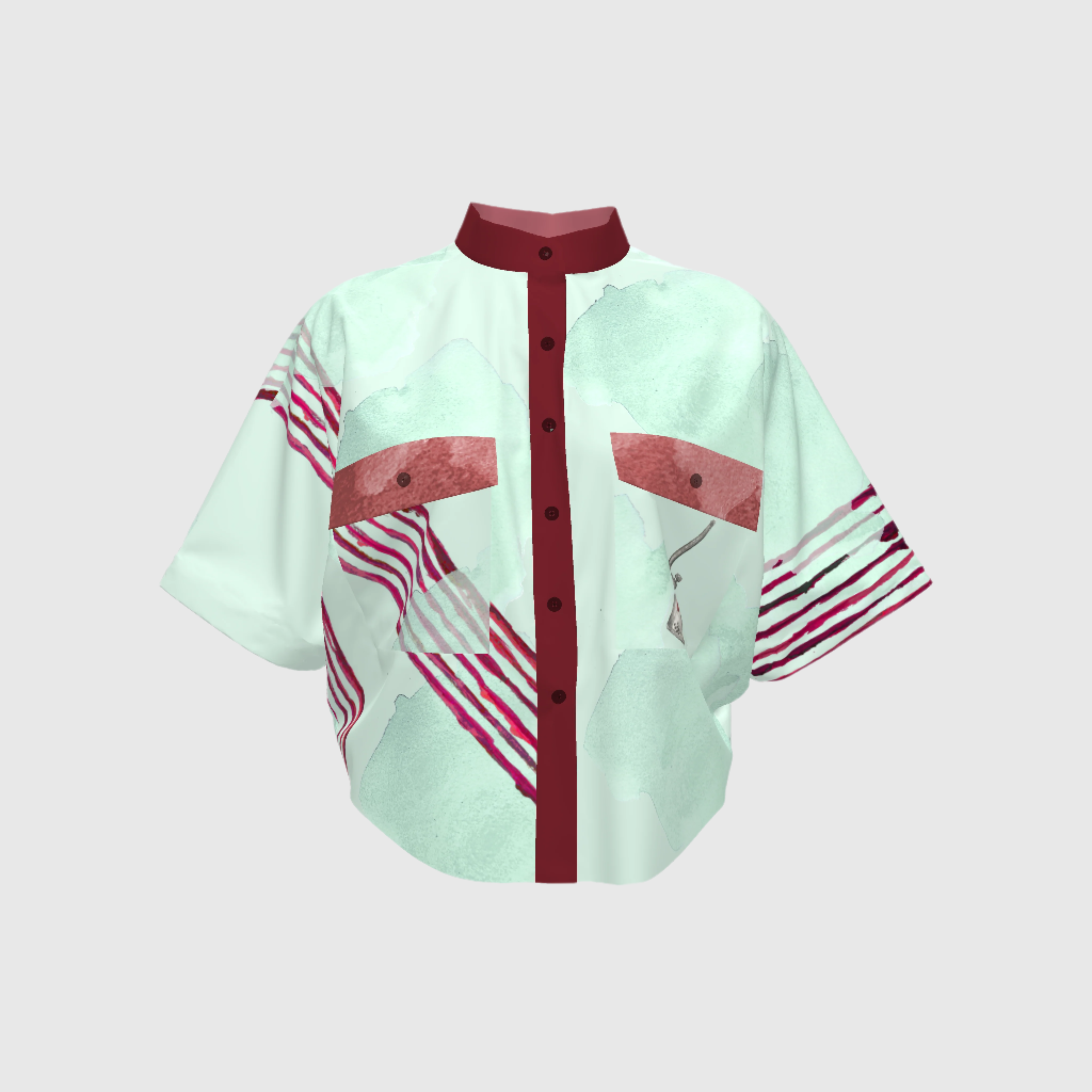 Walkie Mint Crop Kimono