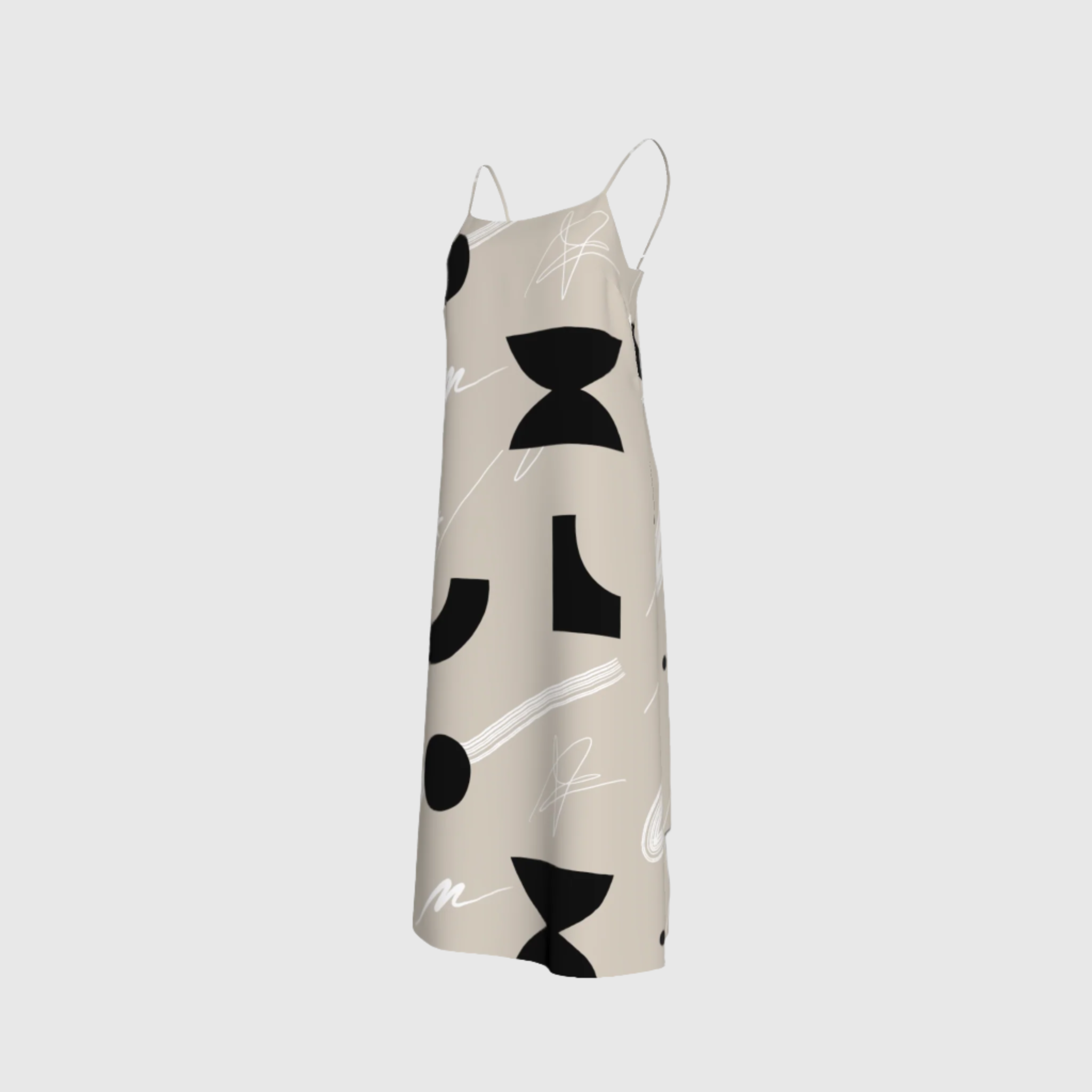 Abstract Slip Dress