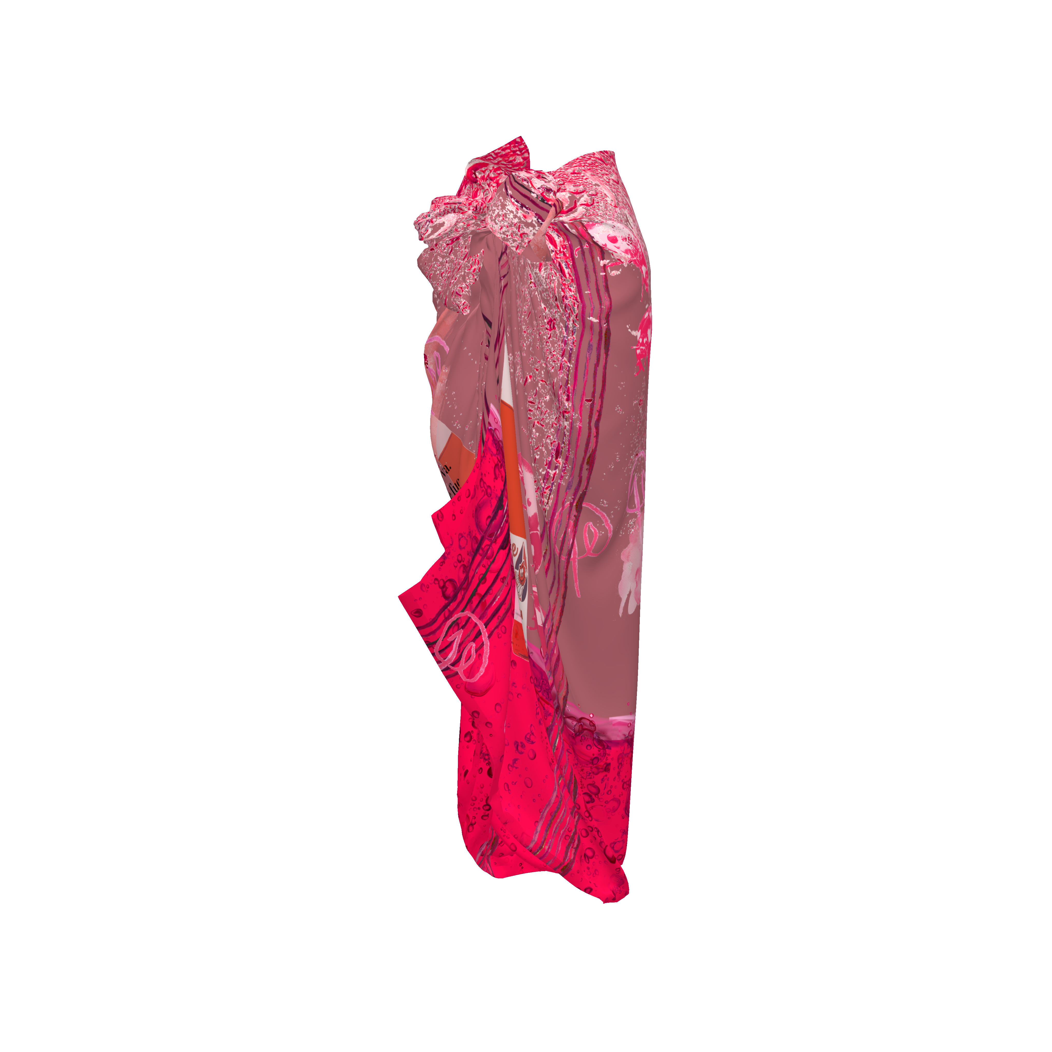 hols.e Club Red Pareo Largo in Light Cotton Voile