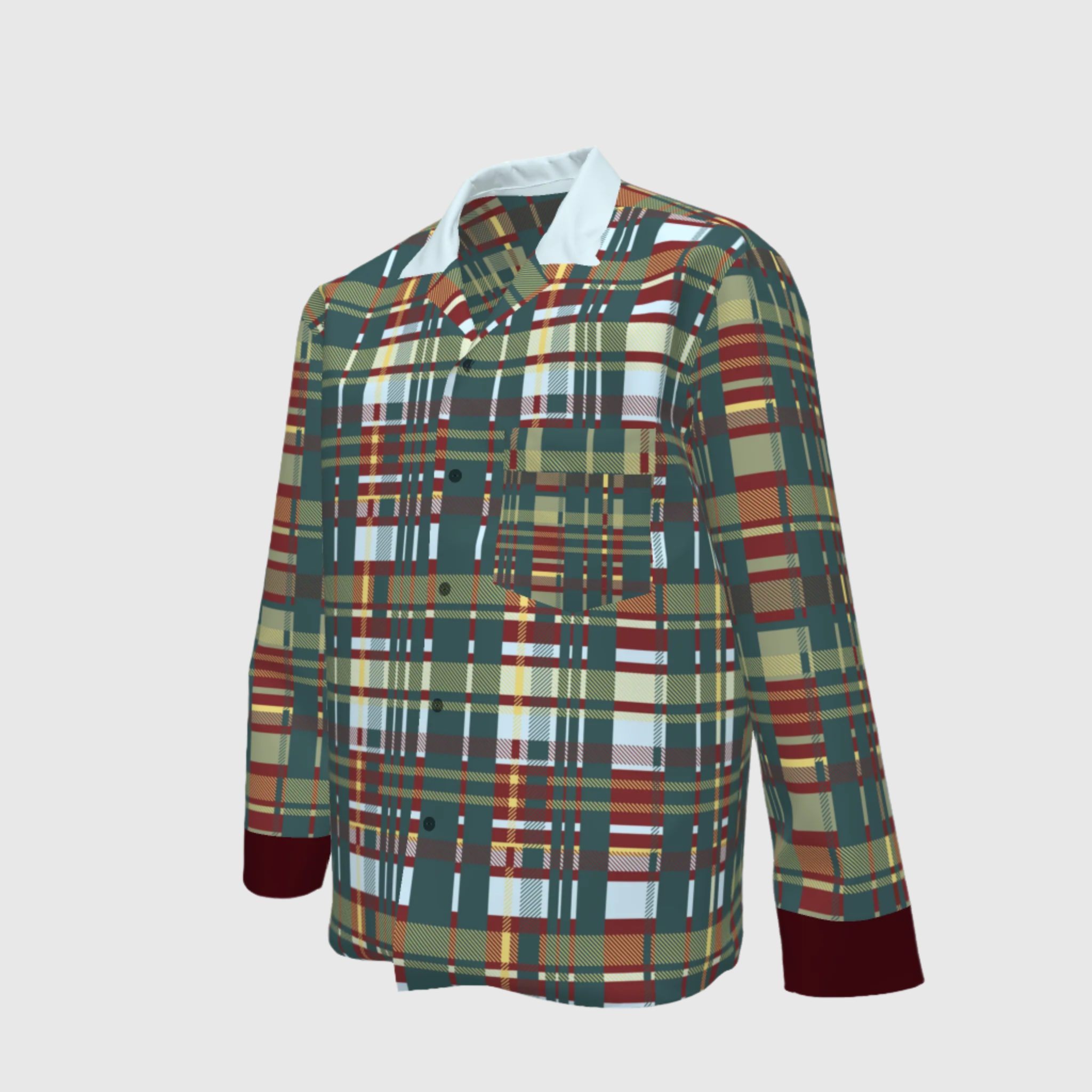 Plaid Mixed Men's PJ Shirt