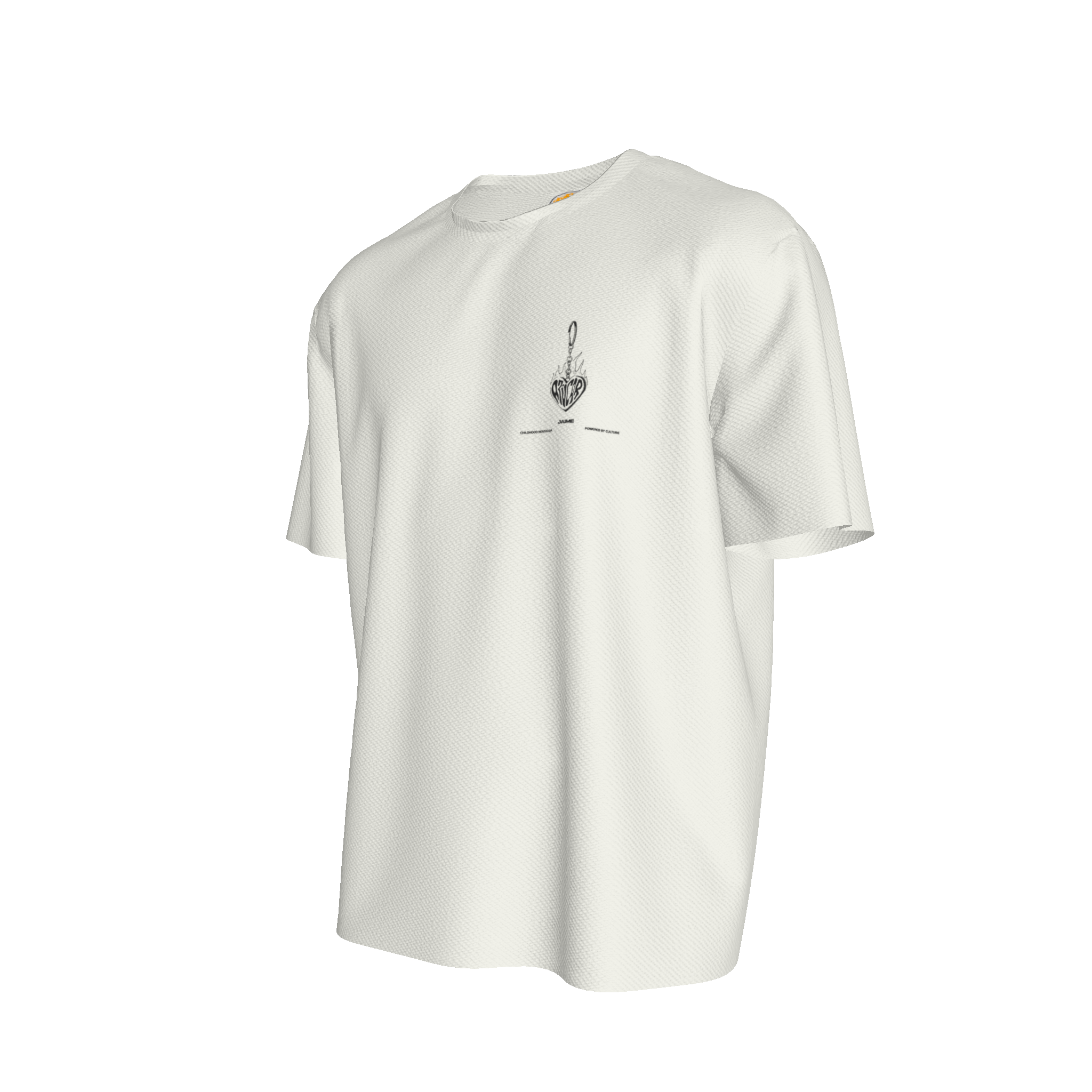 'Llaves del Cibao' Boxy T-shirt in Azúcar Azul Blanco
