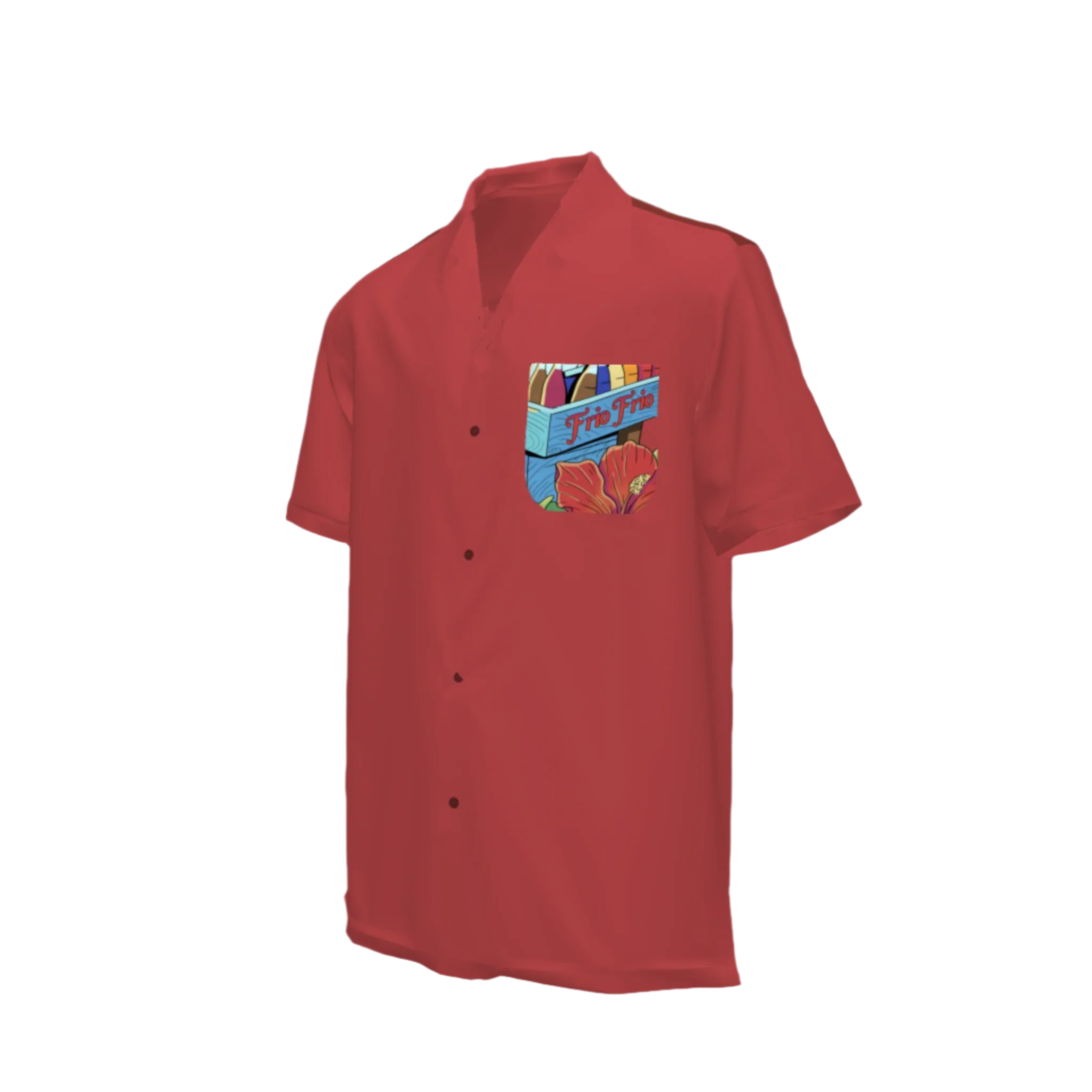 Bowling Shirt - Jibaro Urbano - Frambuesa frio frio2 in Silk Cotton