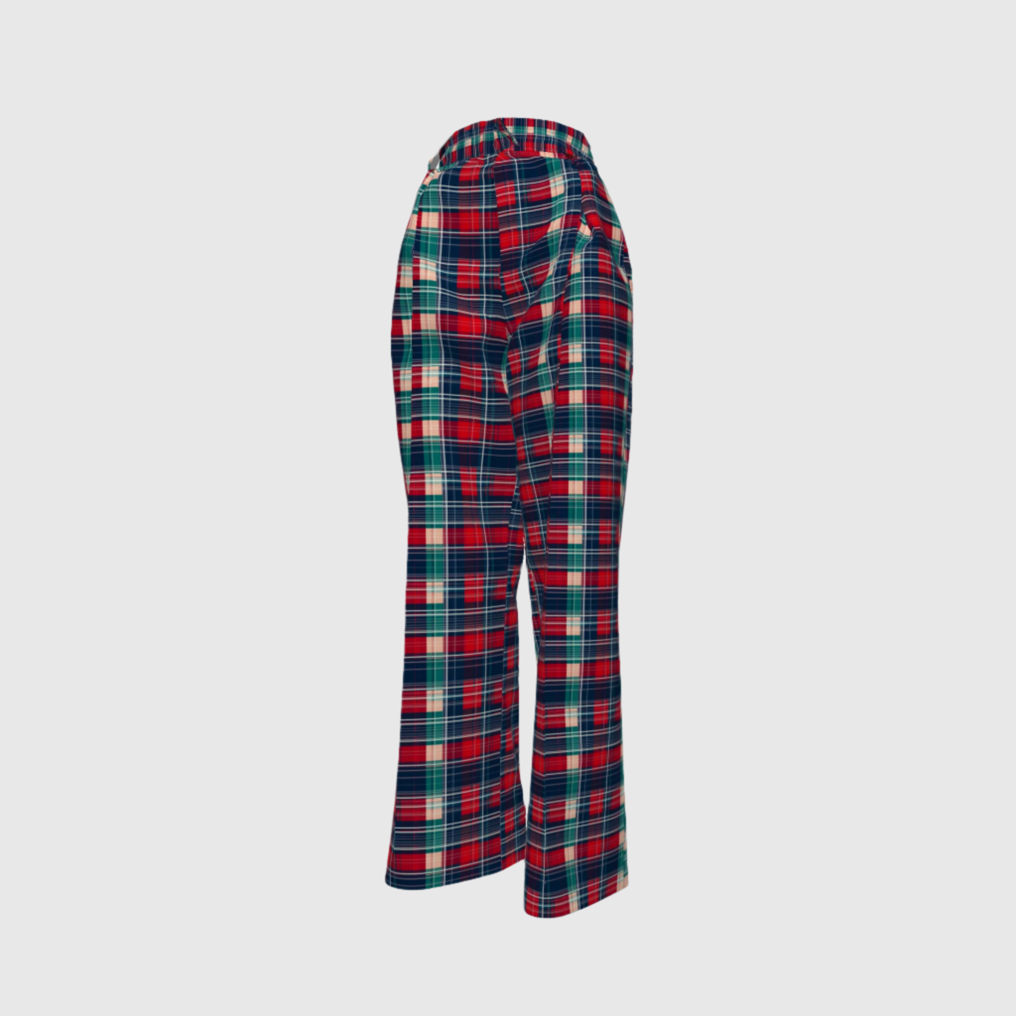 Holiday Plaid Pleated Pant