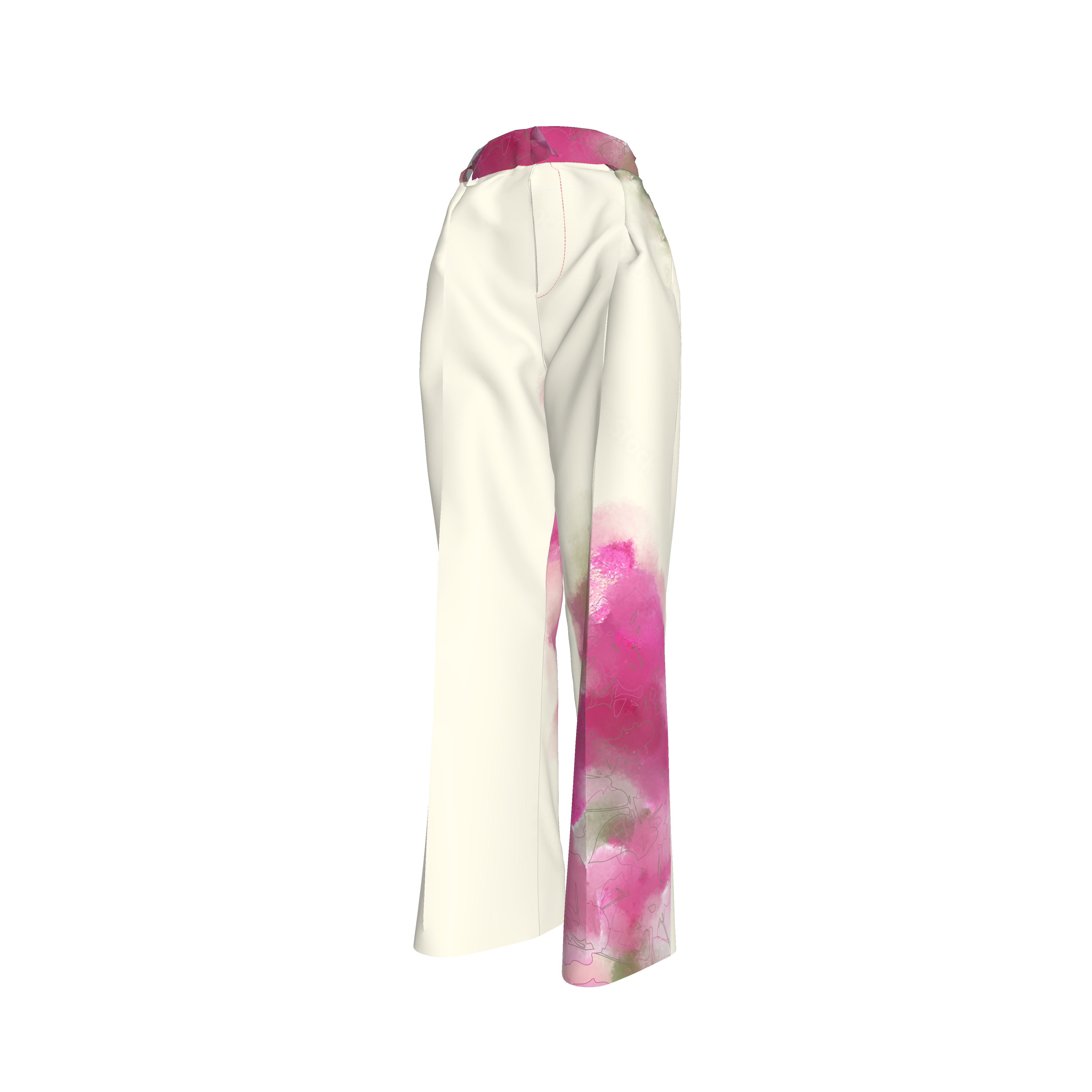 Women's full Leg Pleated pant - trinitaria pant in Cupro Twill