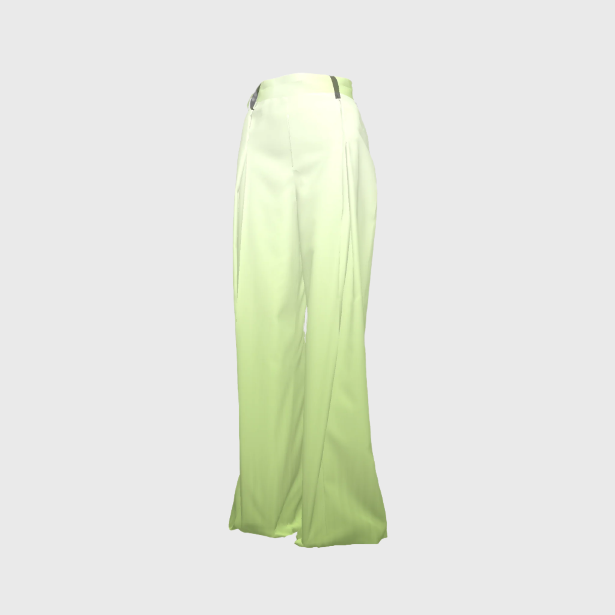 Long Degradado Verde Pleated Pant