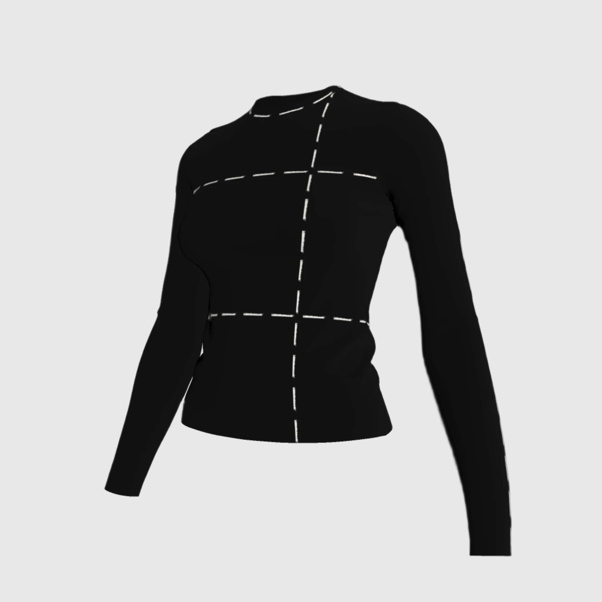 Lapaix Essentials Stitch Top in Black