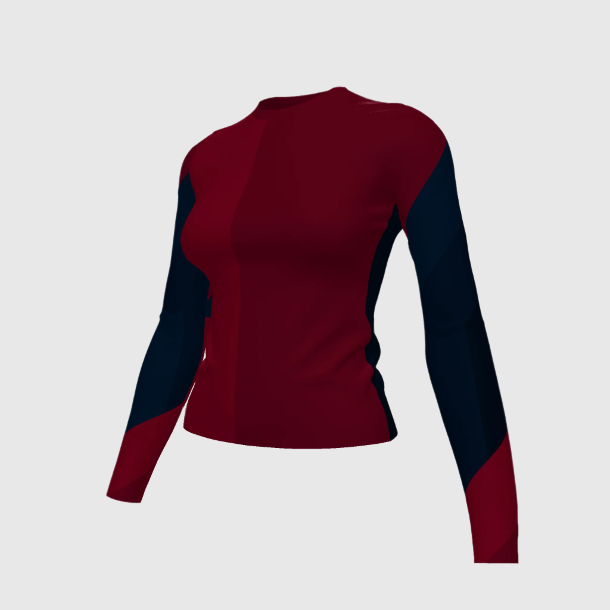 Long Sleeve Red And Blue T-Shirt
