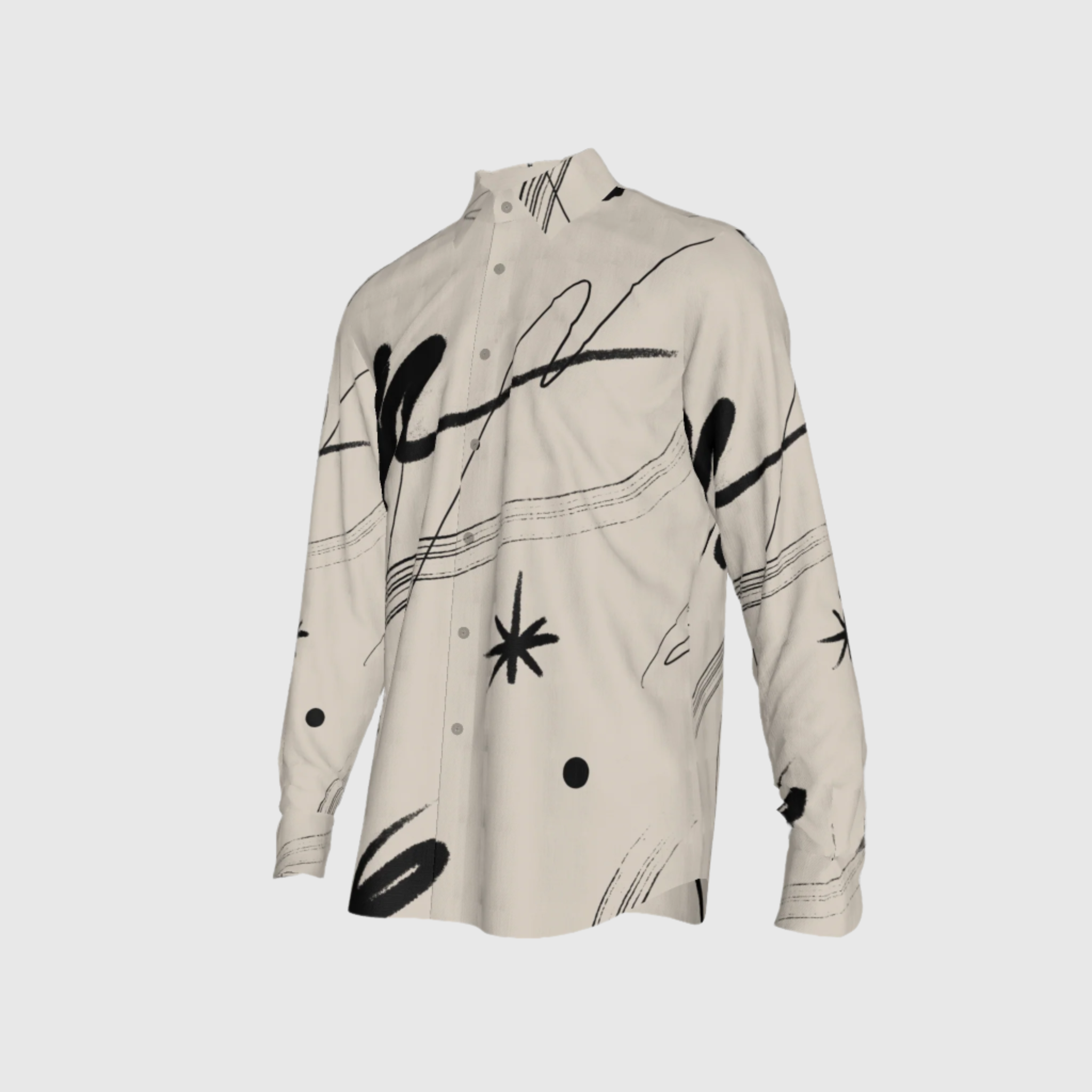 Black Lines Unisex Button-Up Shirt