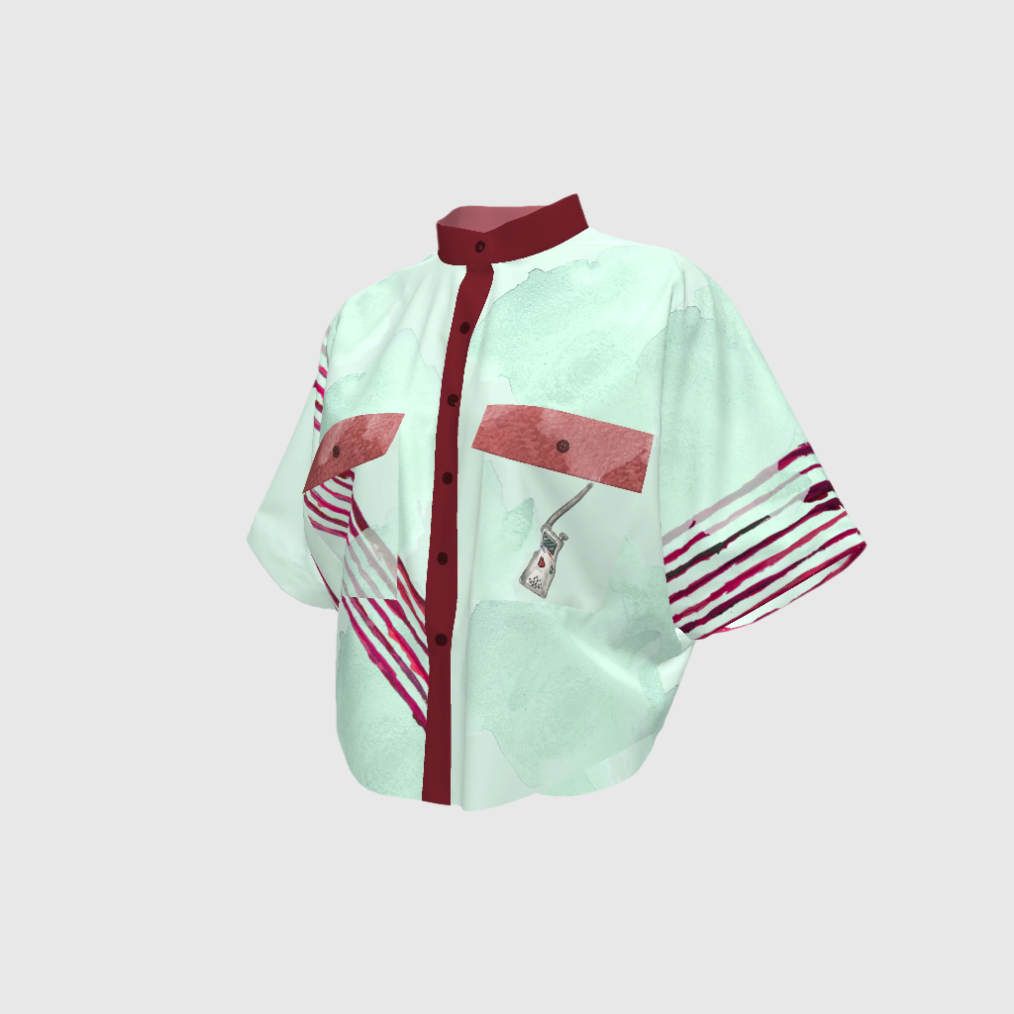 Walkie Mint Crop Kimono