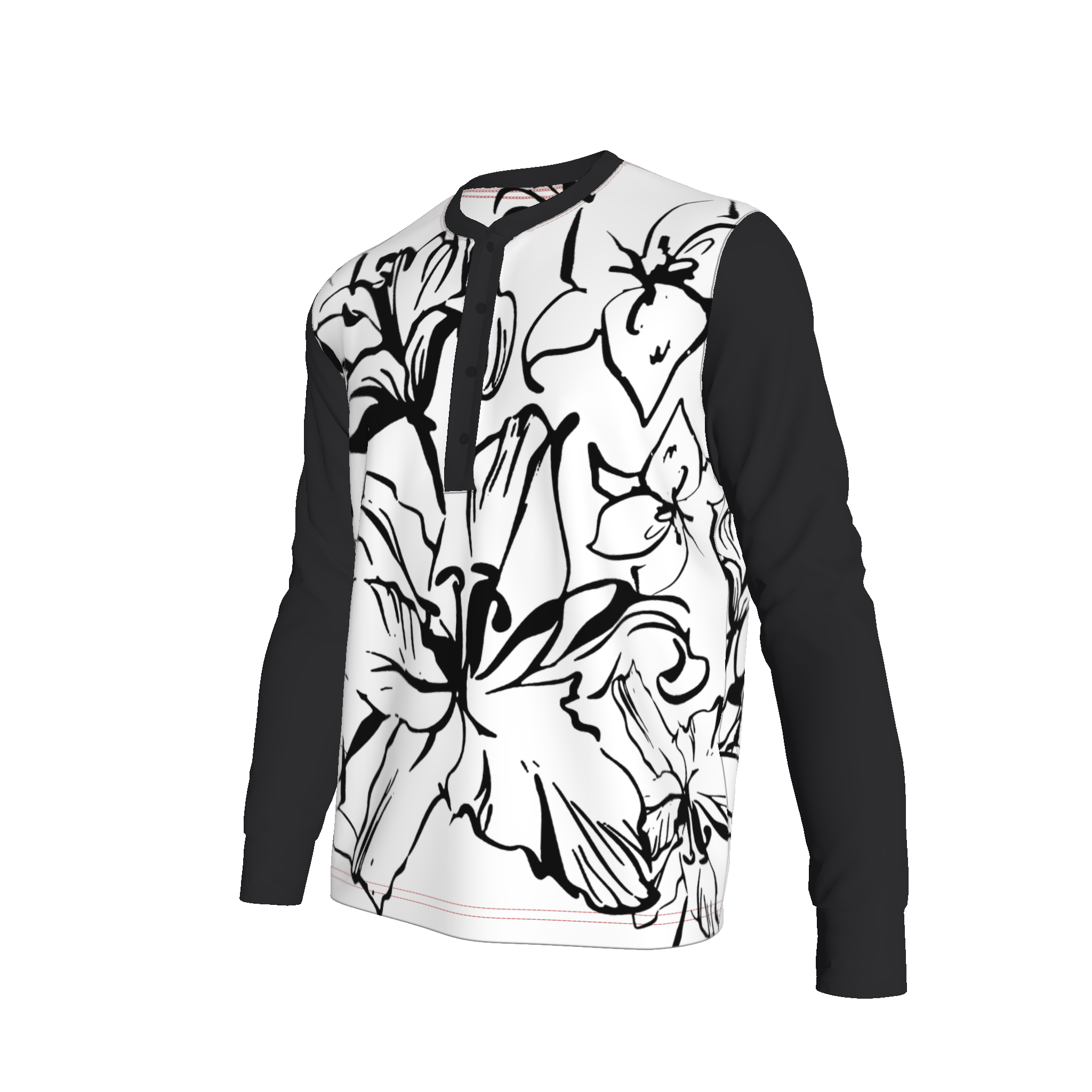 'Bayahibe Rose' in Black Beauty LS Henley
