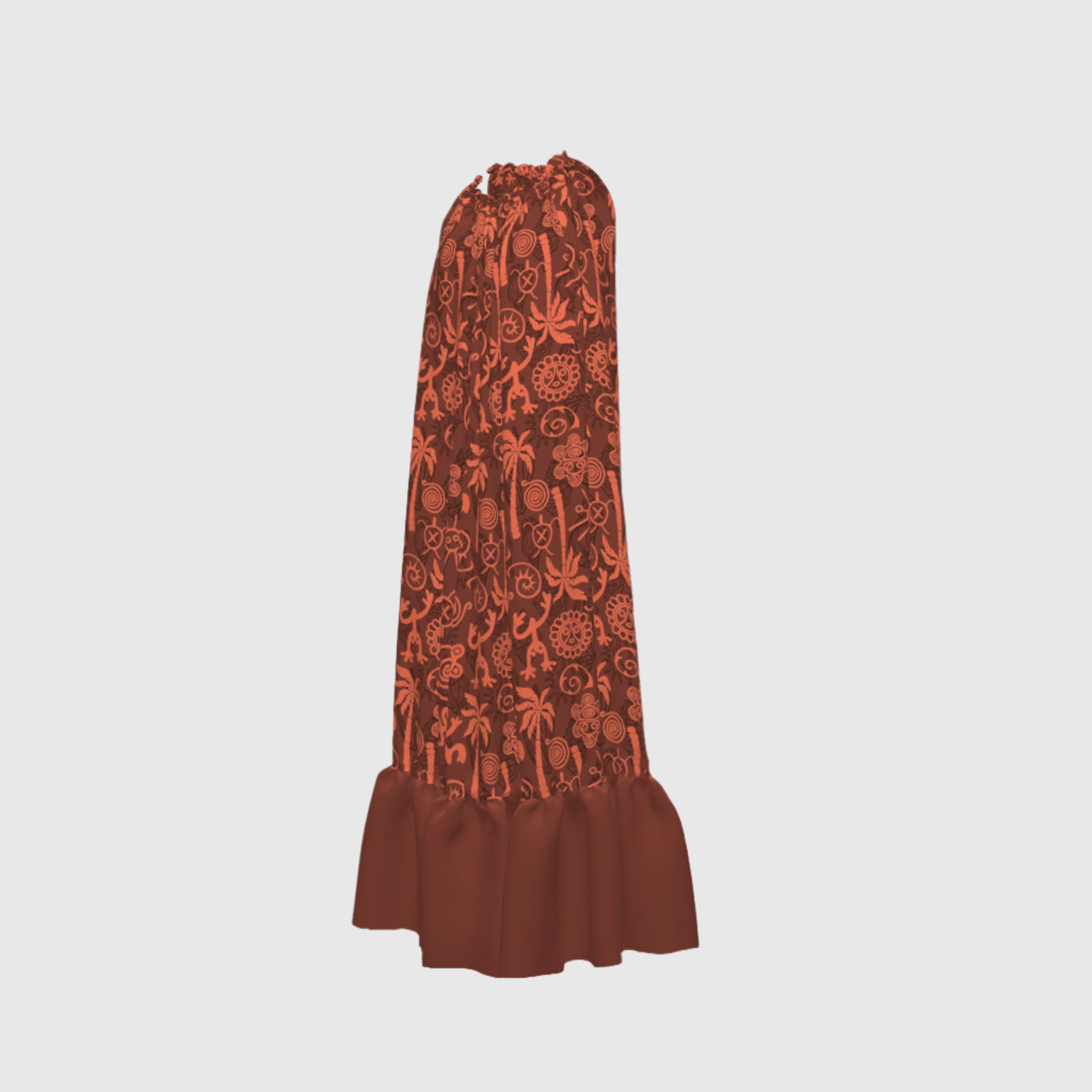 Nautical halter dress | Taino print