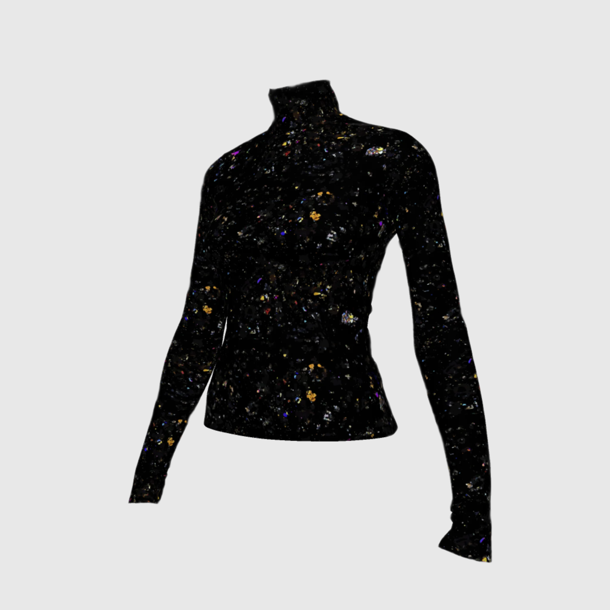 Cosmic Glitter Turtle Neck
