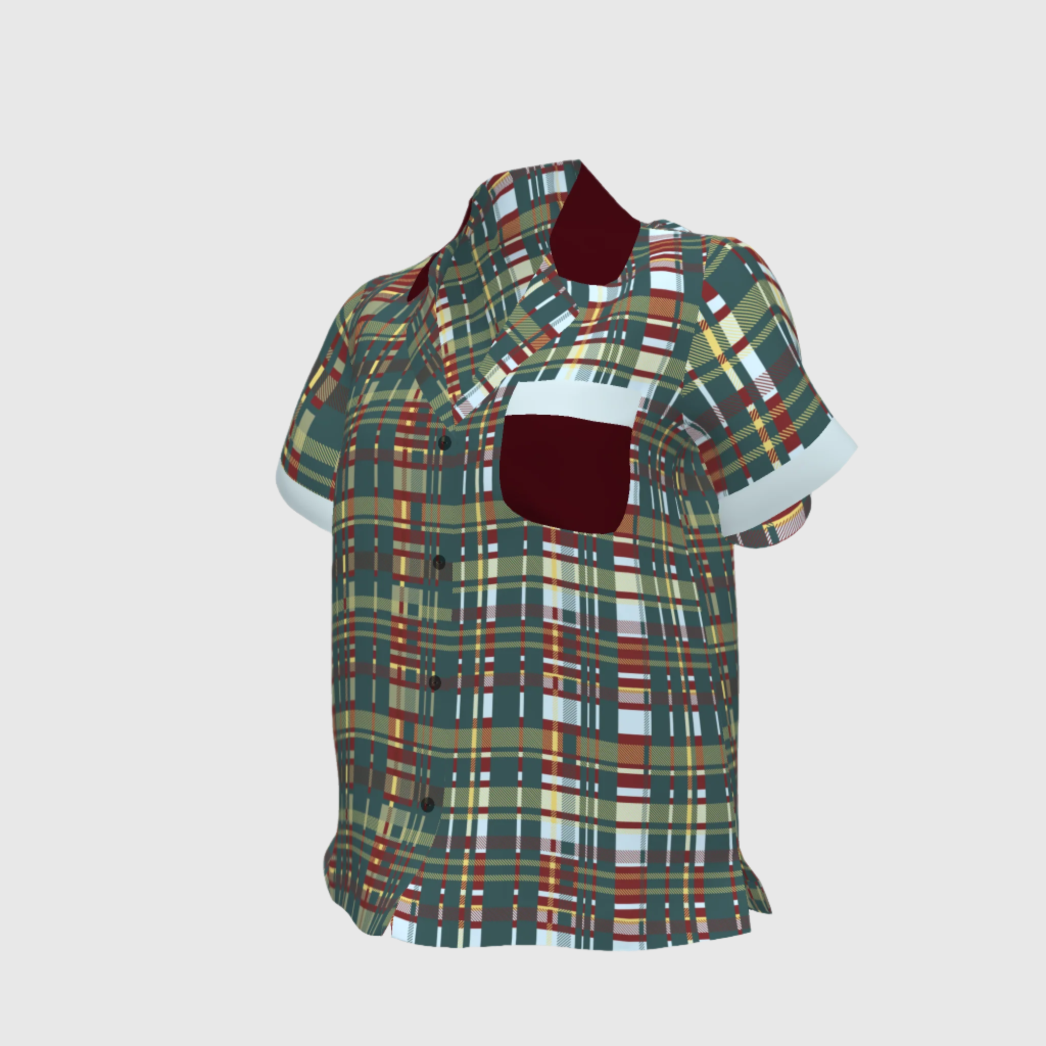 Plaid Mixed Women's PJ Shirt