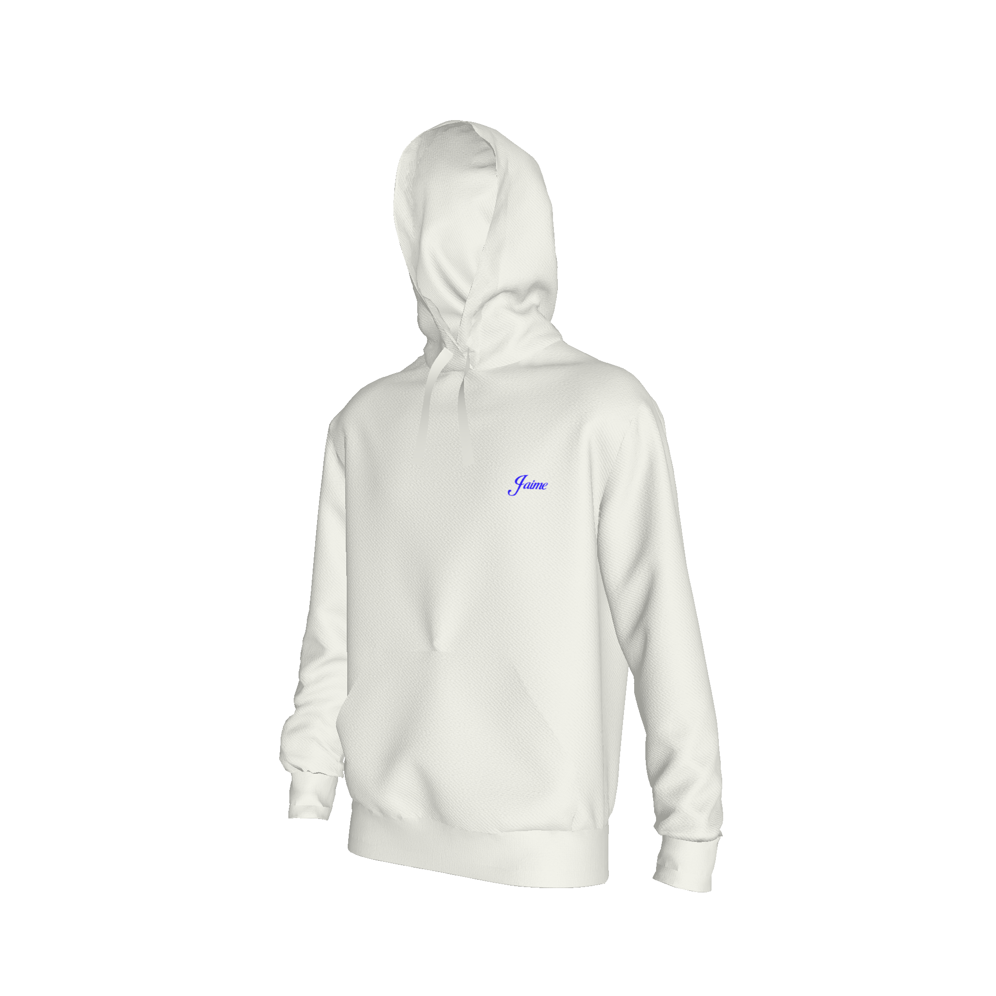 'Llaves del Cibao' Hoodie in Azúcar Azul Blanco