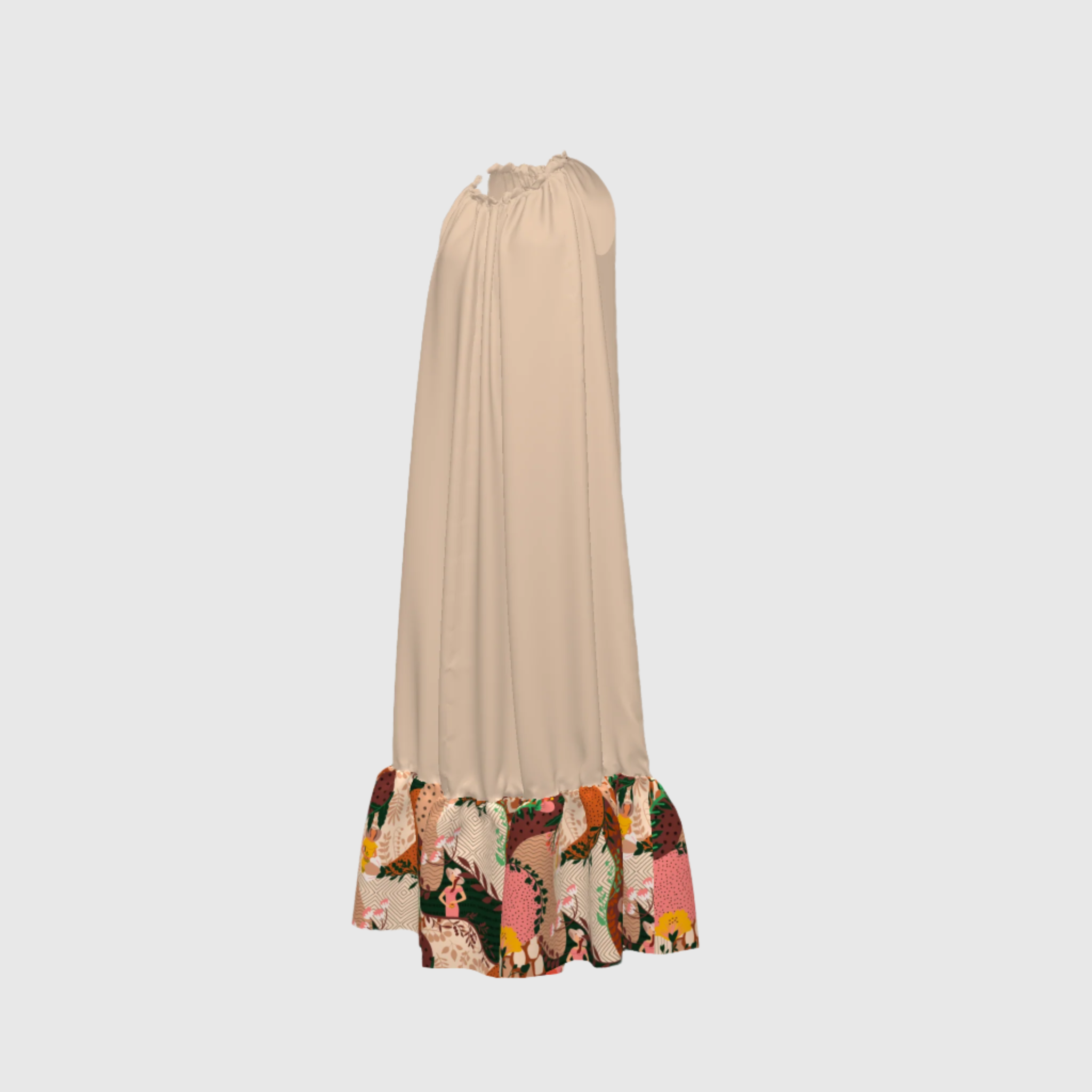 Nautical halter dress | Latte