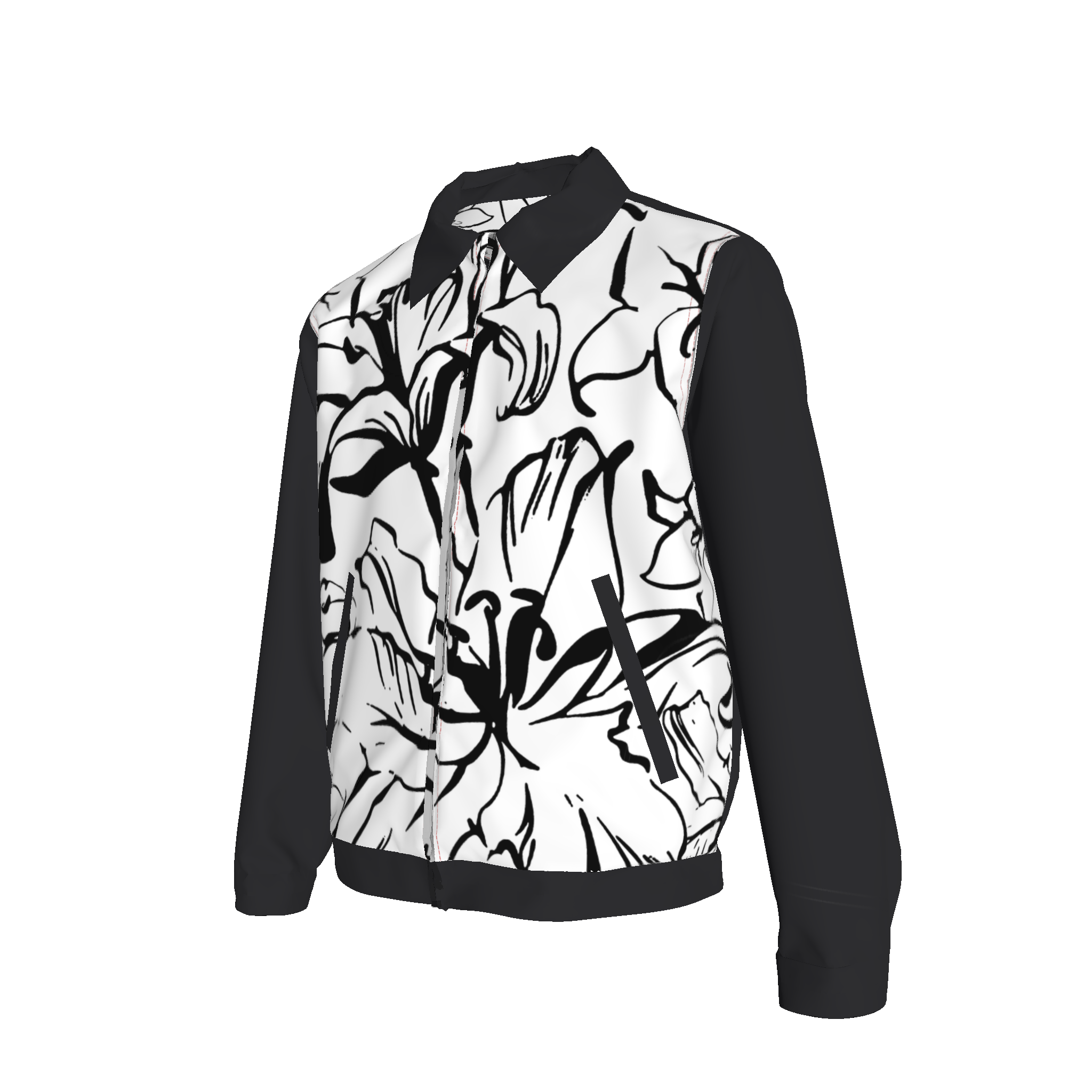 'Bayahibe Rose' in Black Beauty Unlined Jacket