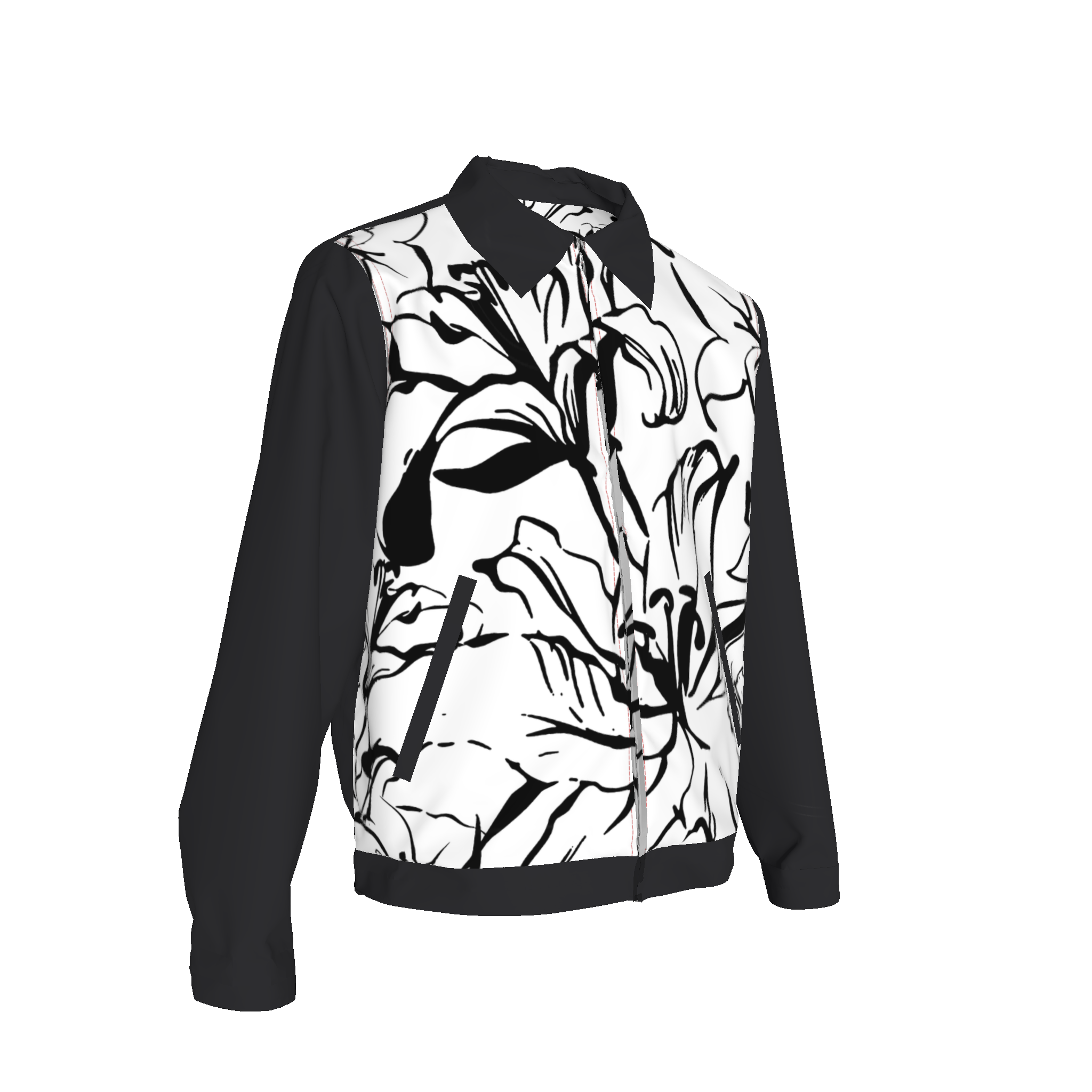 'Bayahibe Rose' in Black Beauty Unlined Jacket