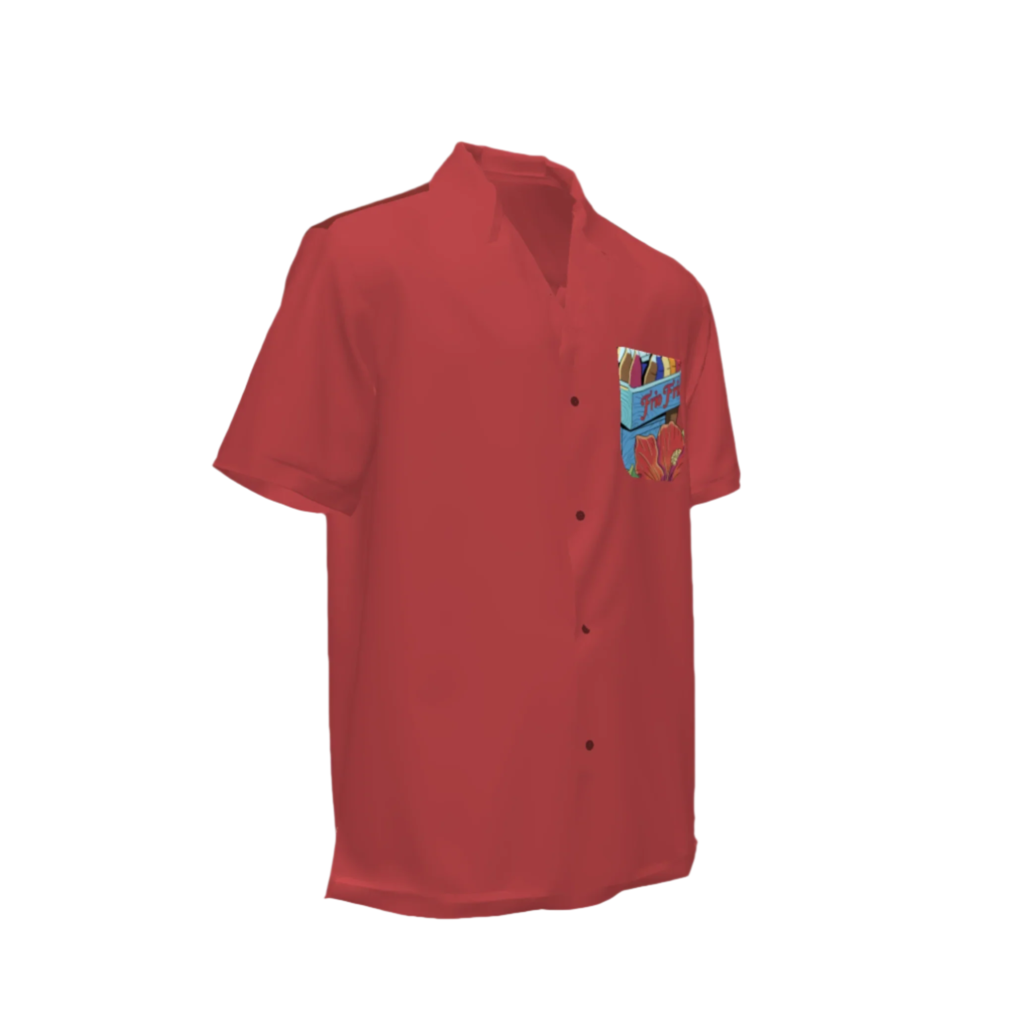 Bowling Shirt - Jibaro Urbano - Frambuesa frio frio2 in Silk Cotton