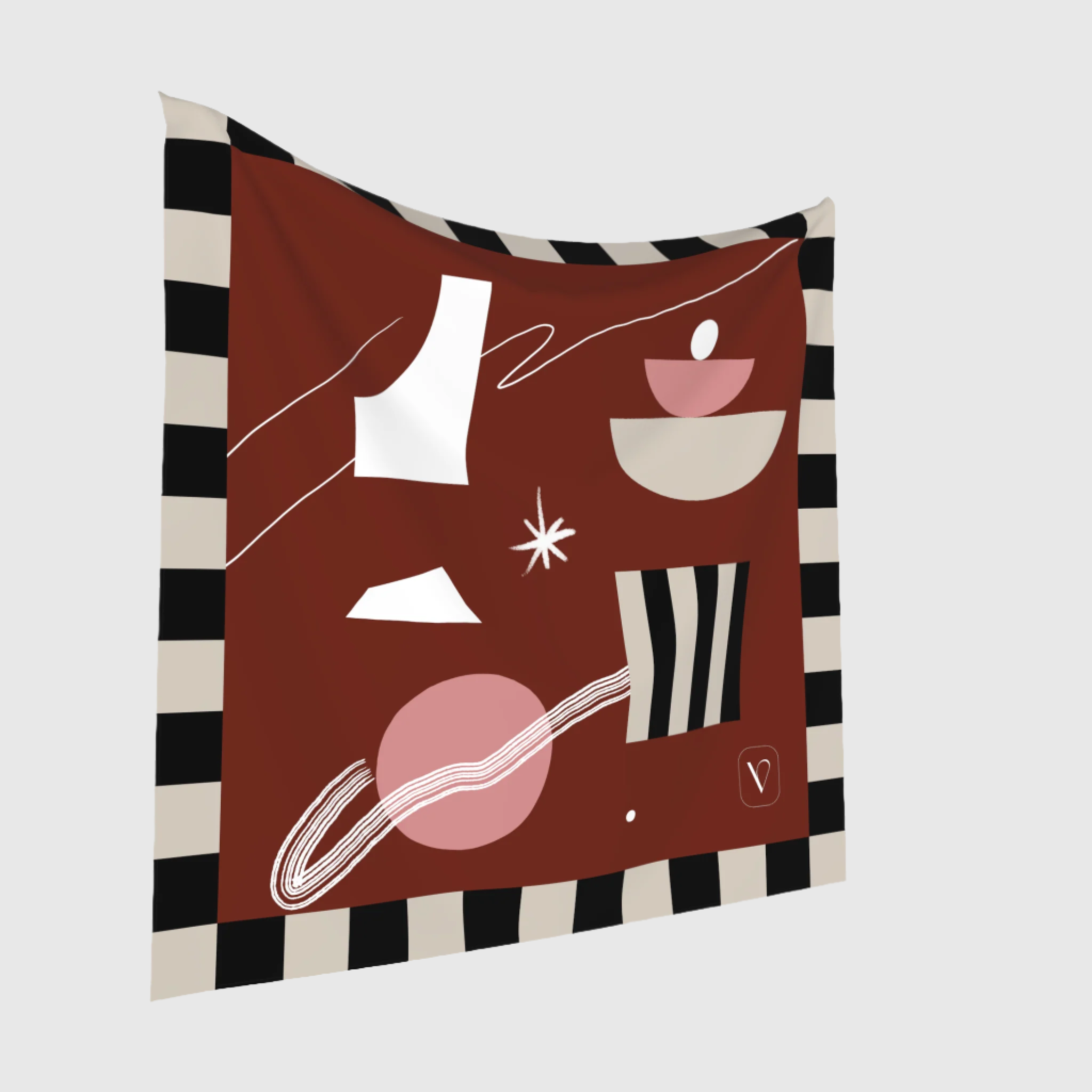 Crimson Motif Scarf