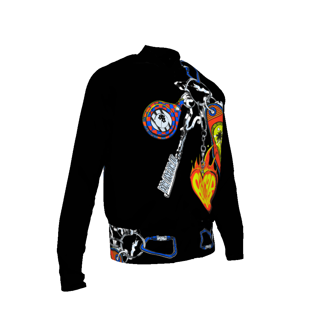 'Llaves del Cibao' Bomber Jacket in Azúcar Azul Oscuro