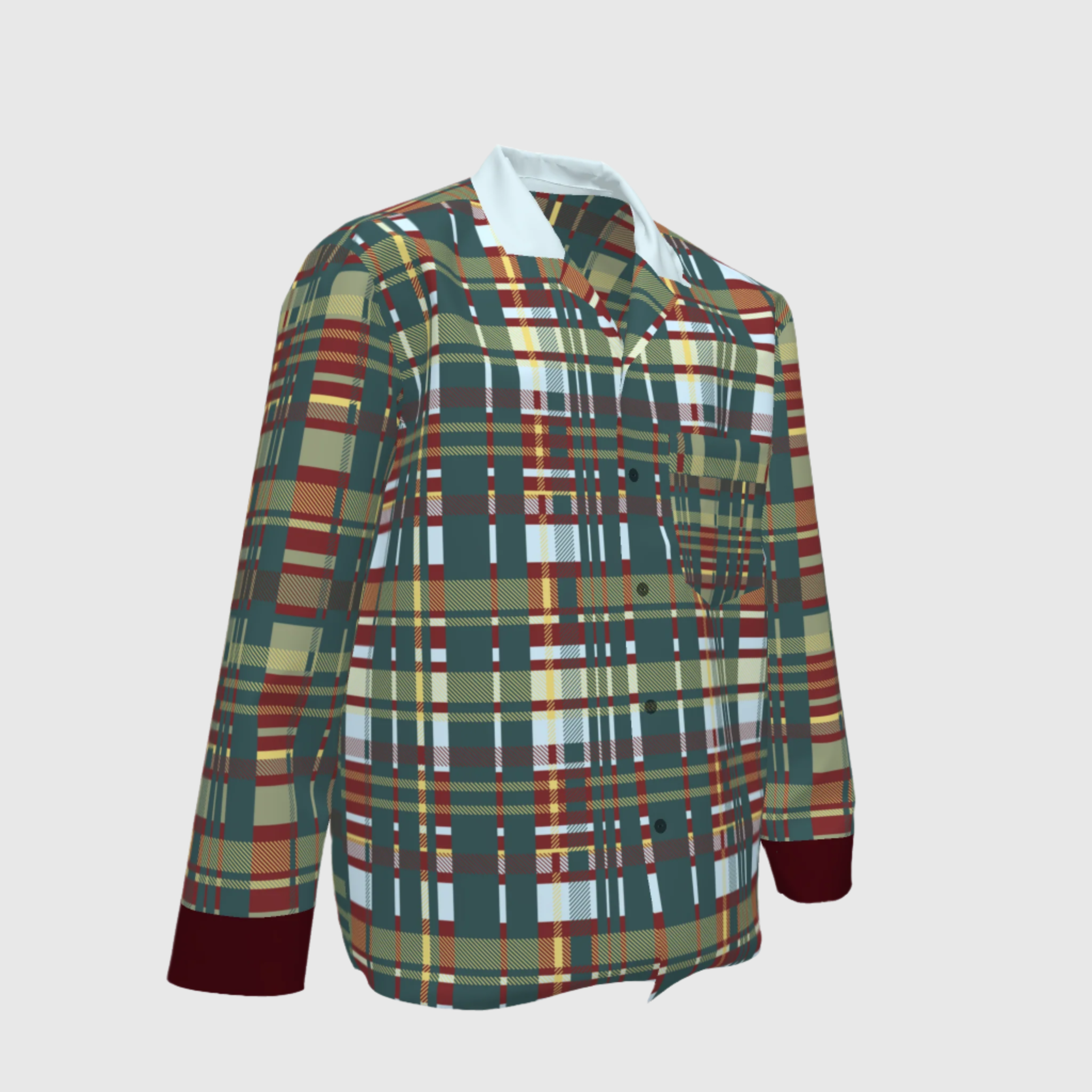 Plaid Mixed Men's PJ Shirt