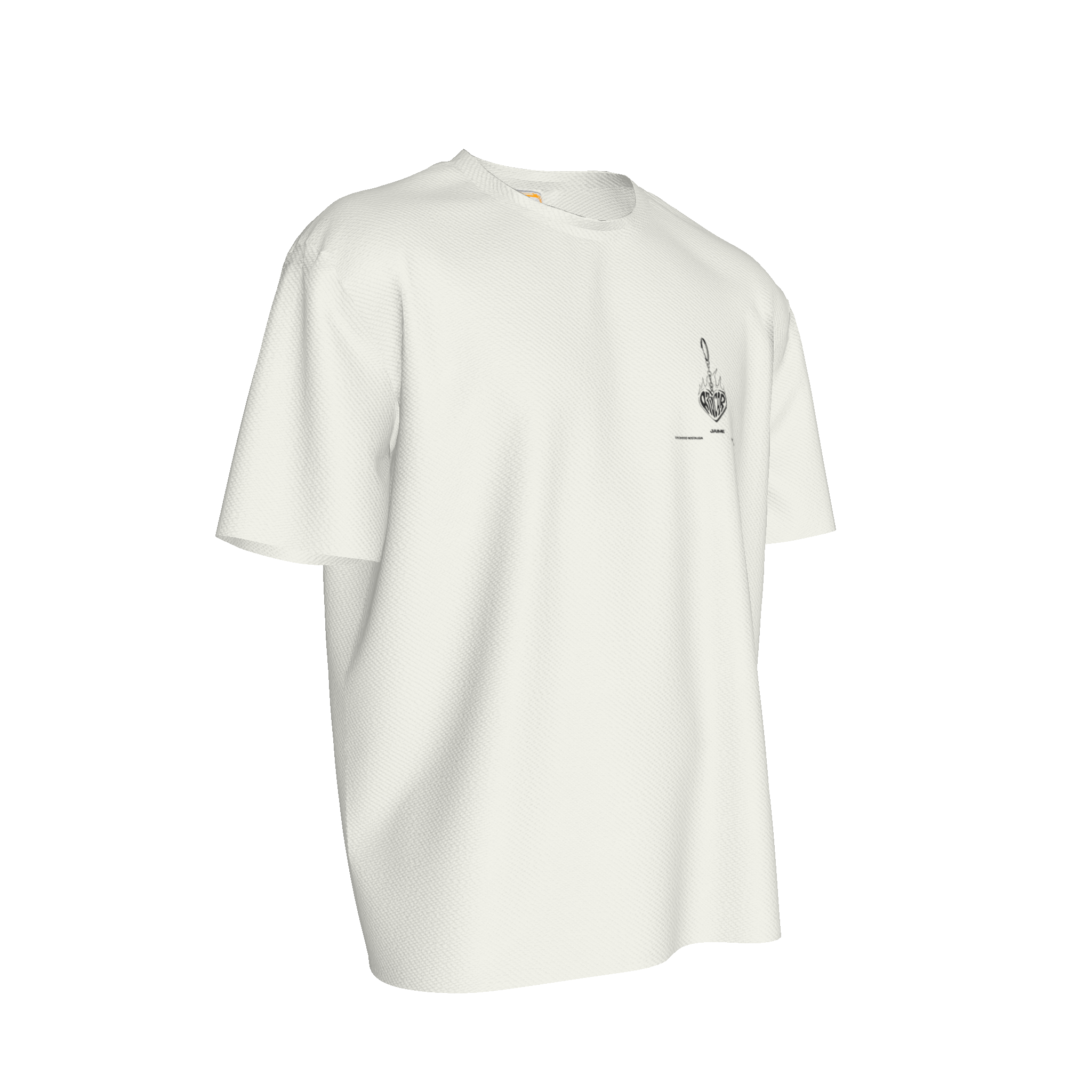 'Llaves del Cibao' Boxy T-shirt in Azúcar Azul Blanco